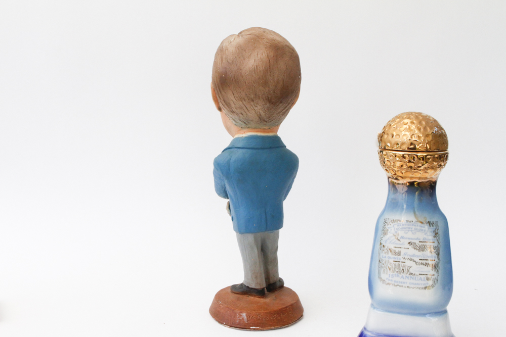 1987 Esco Bob Hope Statue and 1974 Bob Hope Desert Classic Decanter