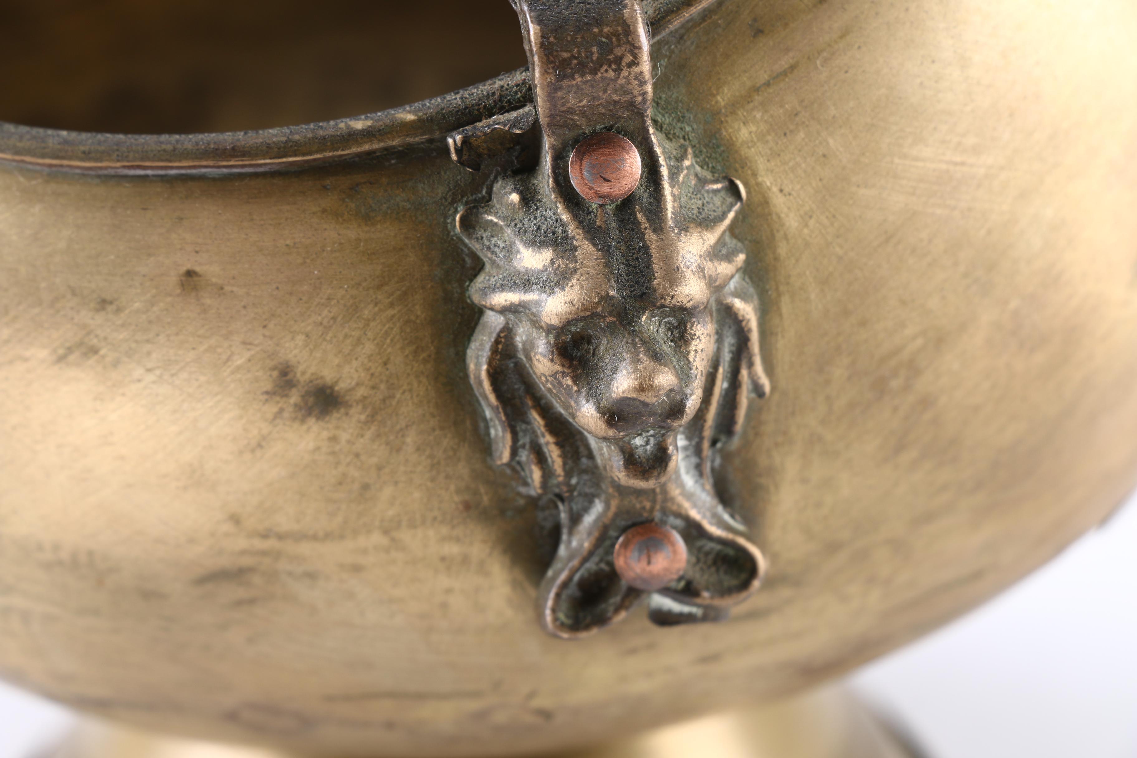 Brass Tableware Featuring Mid-Century Holland Pitcher With Delft Handle