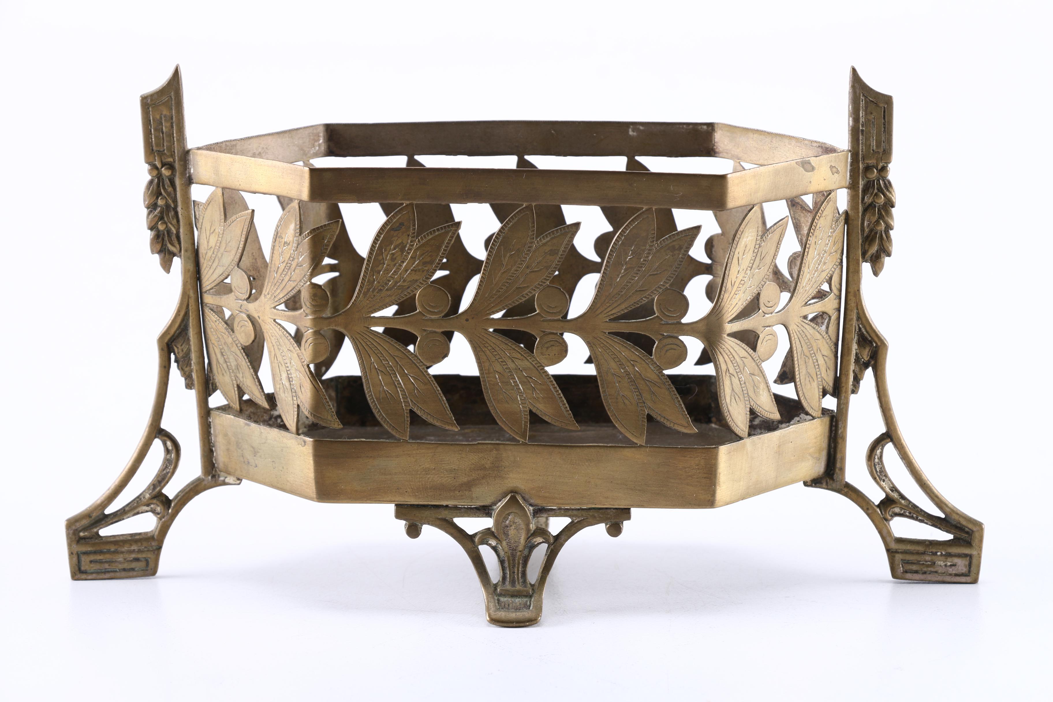 Brass Tableware Featuring Mid-Century Holland Pitcher With Delft Handle