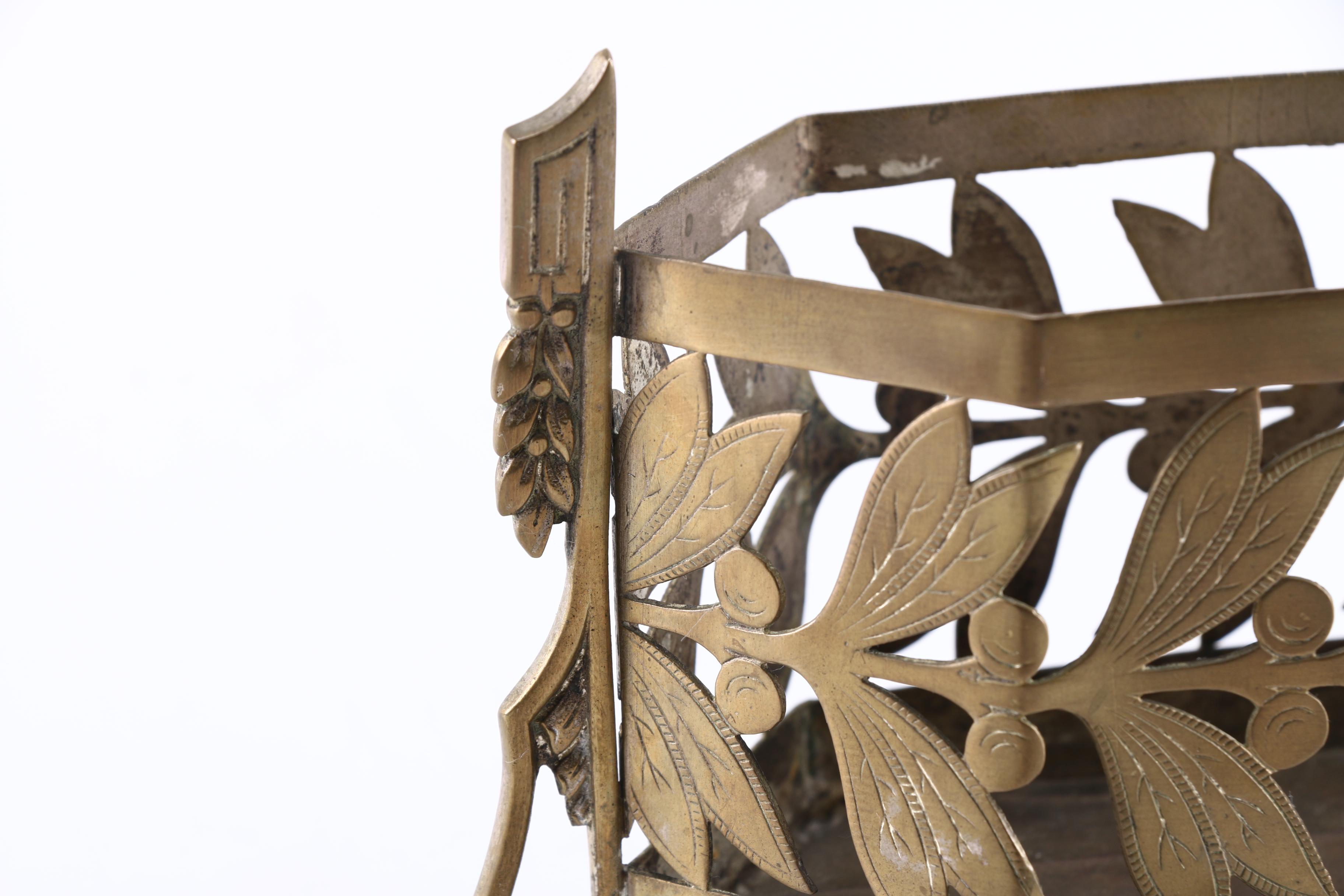 Brass Tableware Featuring Mid-Century Holland Pitcher With Delft Handle