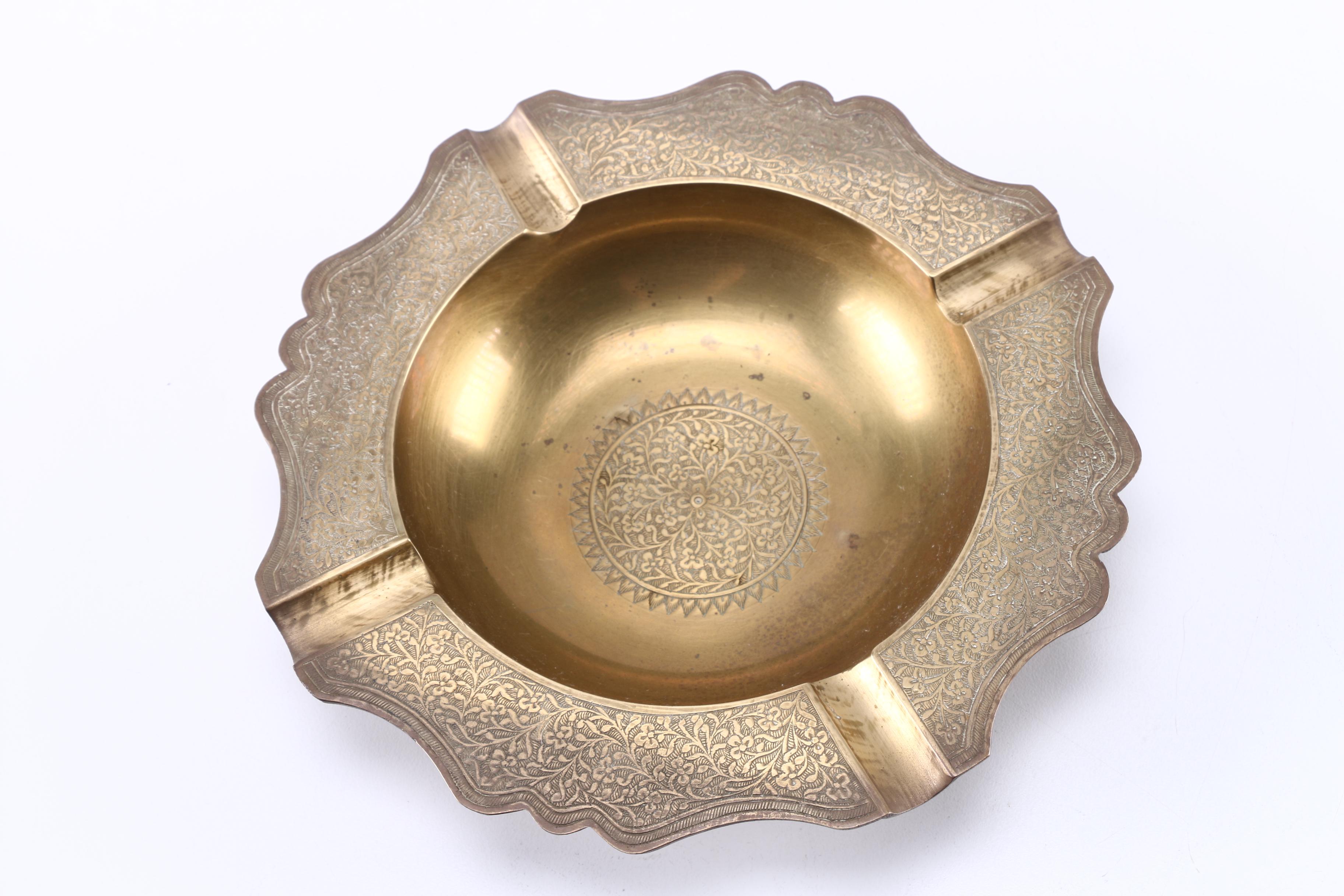 Brass Tableware Featuring Mid-Century Holland Pitcher With Delft Handle