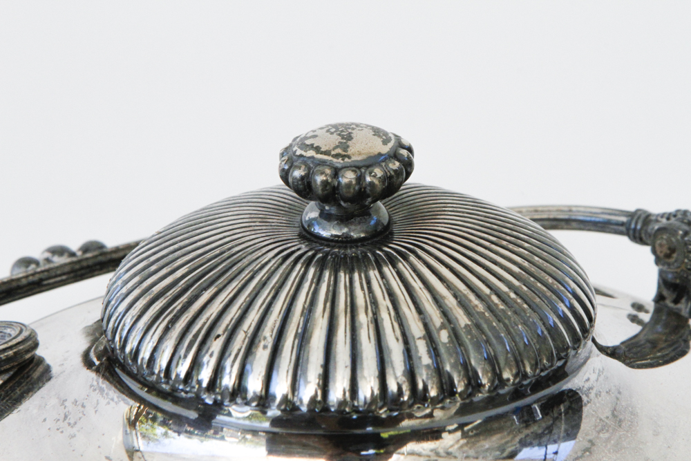 Hand Painted Lidded Glass Bowl