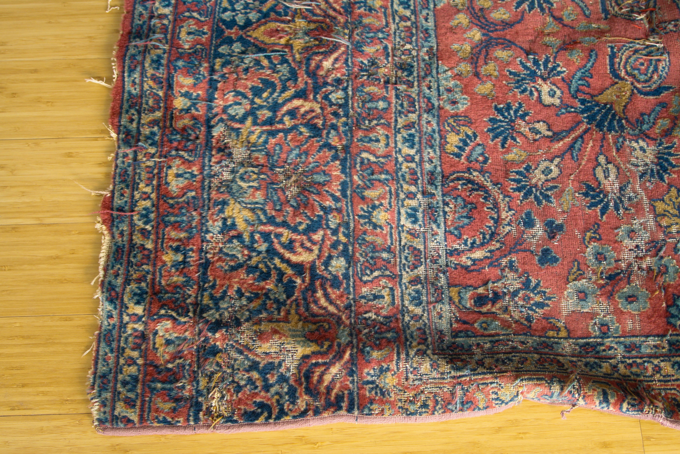 Large Semi-Antique Power Loomed Sarouk-Style Wool Area Rug