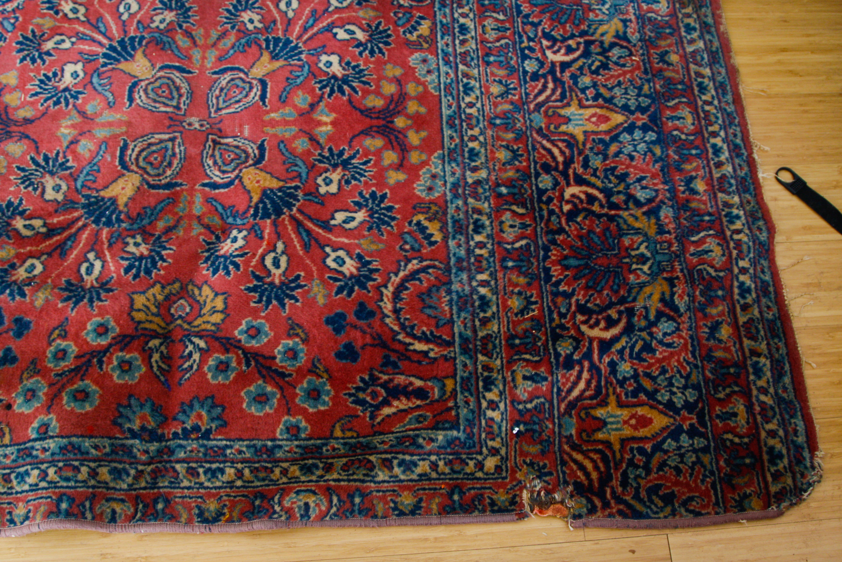 Large Semi-Antique Power Loomed Sarouk-Style Wool Area Rug