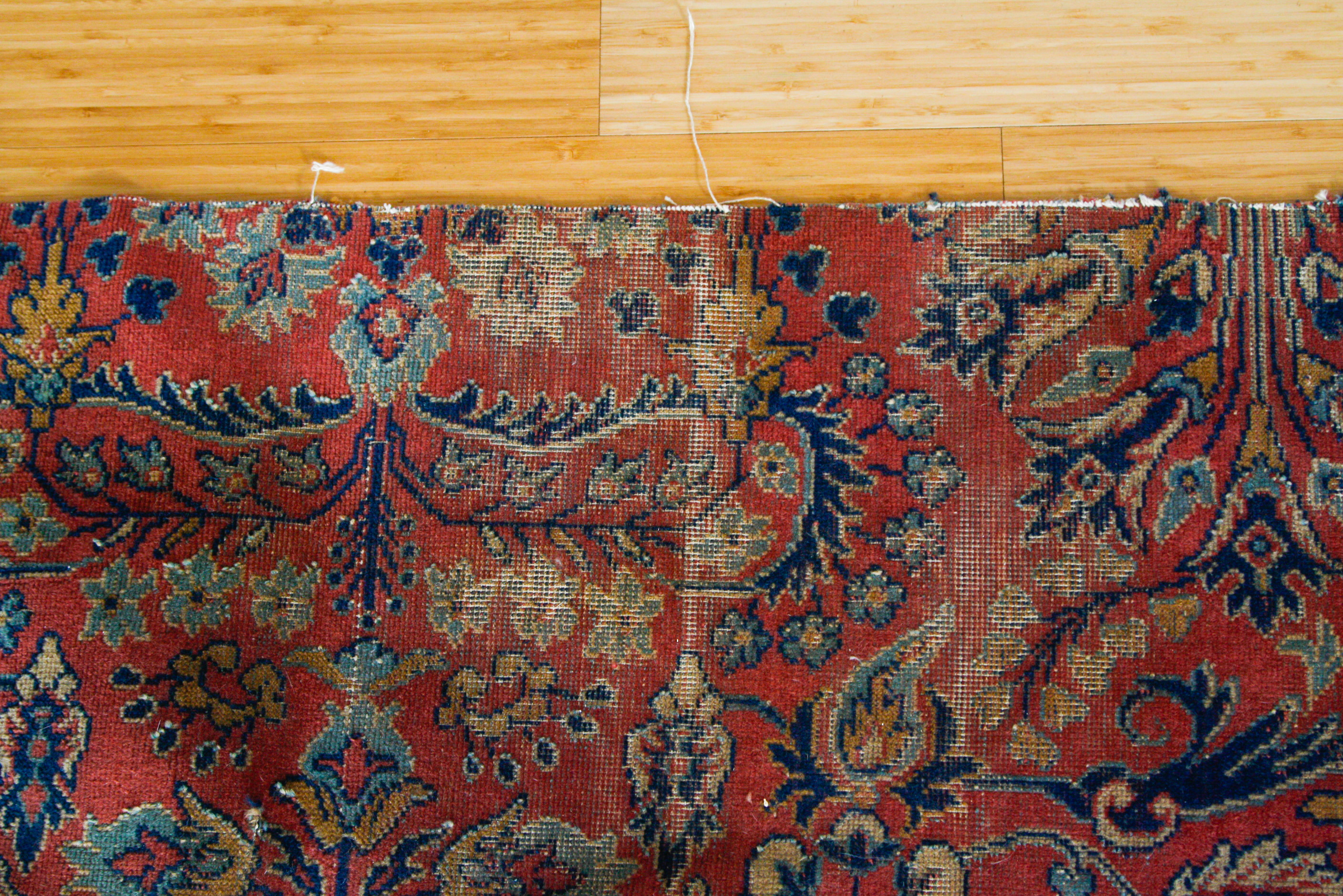 Large Semi-Antique Power Loomed Sarouk-Style Wool Area Rug