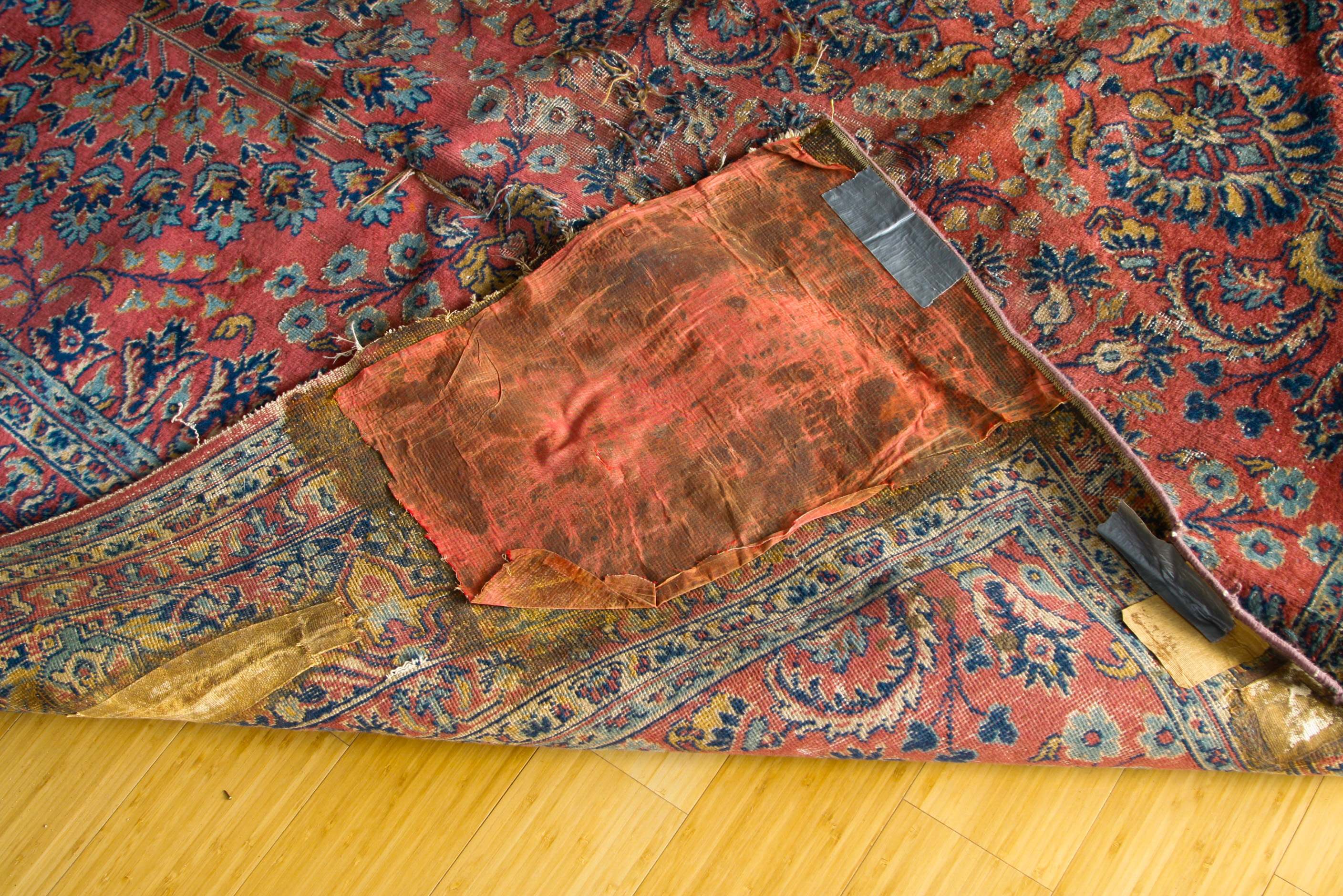 Large Semi-Antique Power Loomed Sarouk-Style Wool Area Rug