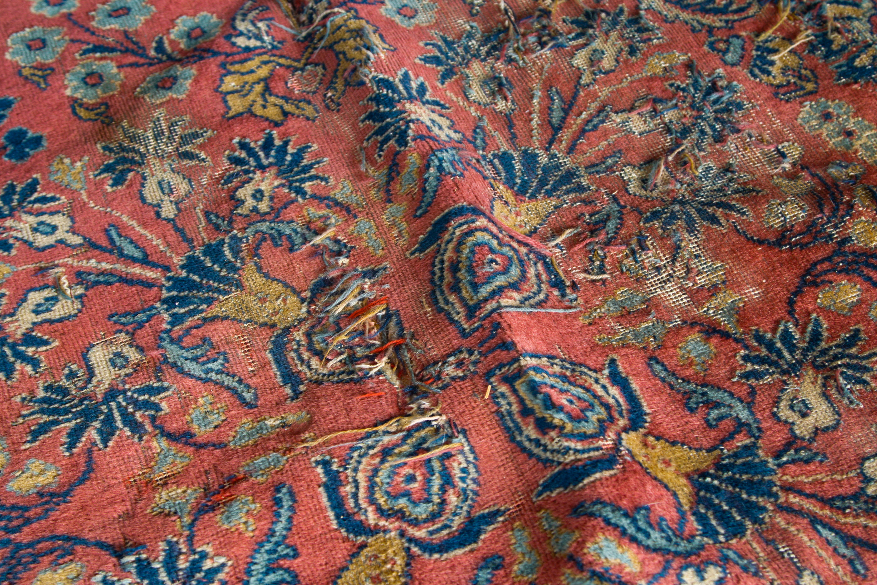 Large Semi-Antique Power Loomed Sarouk-Style Wool Area Rug