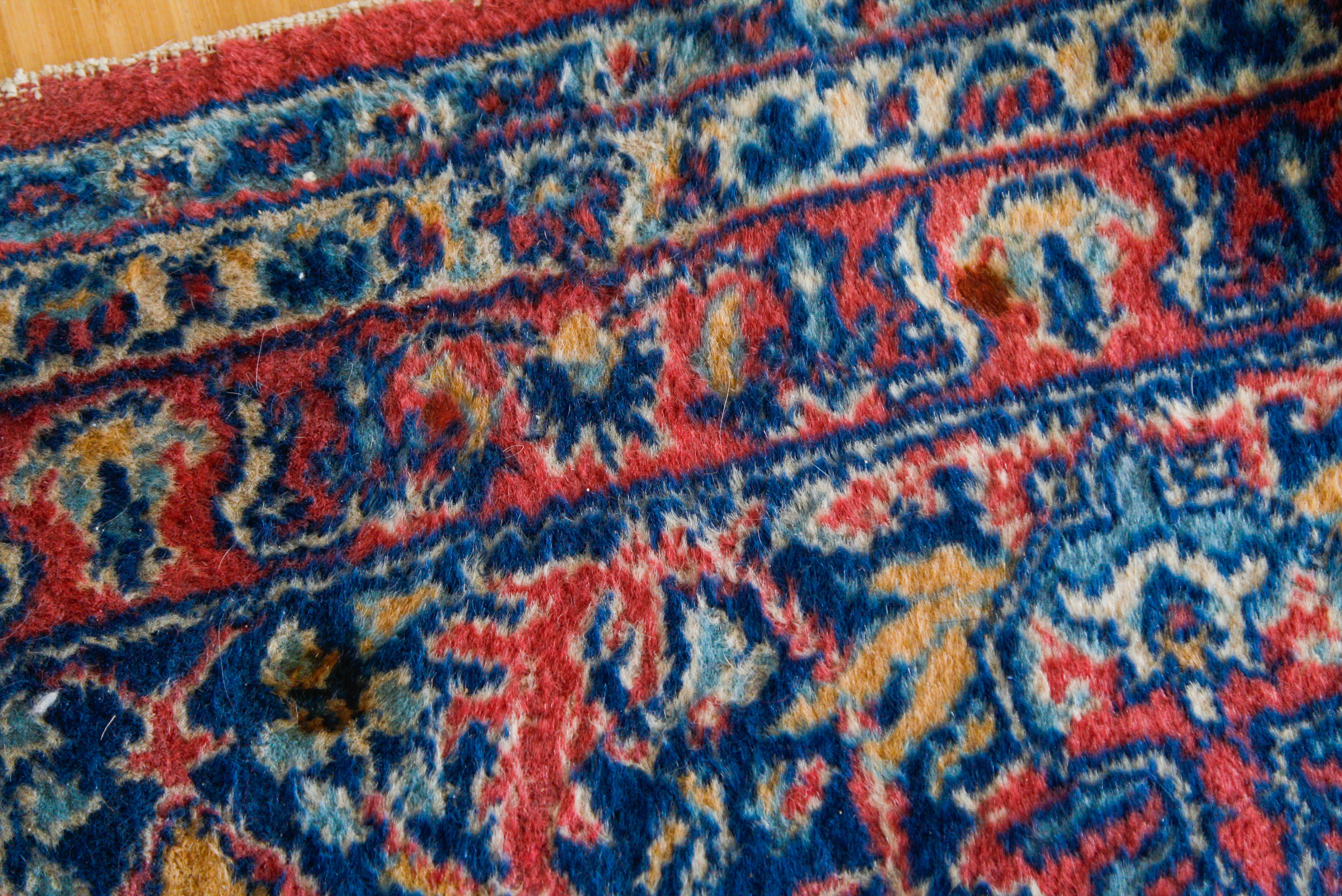 Large Semi-Antique Power Loomed Sarouk-Style Wool Area Rug