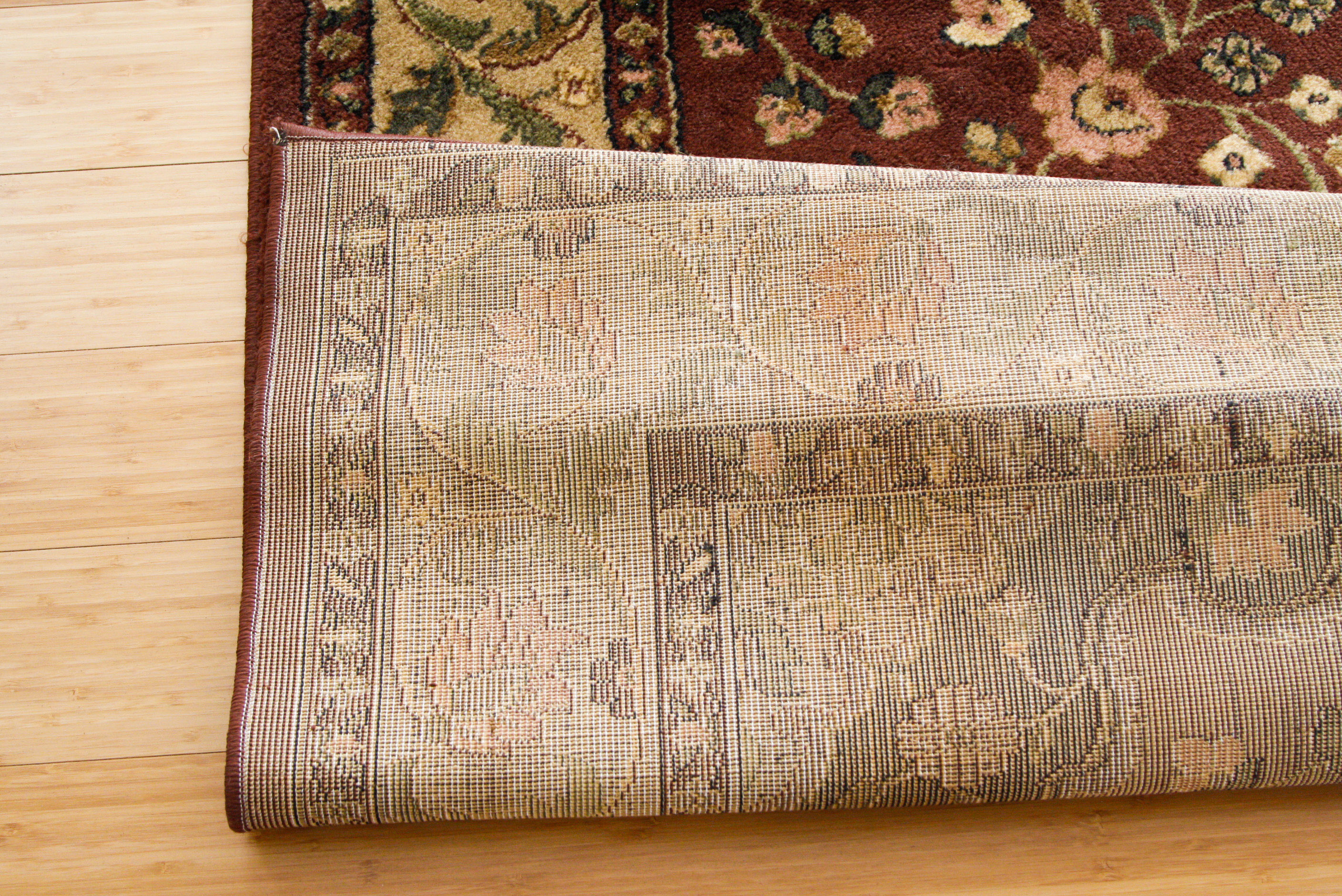 Machine Woven Persian-Style Floral Medallion Area Rug