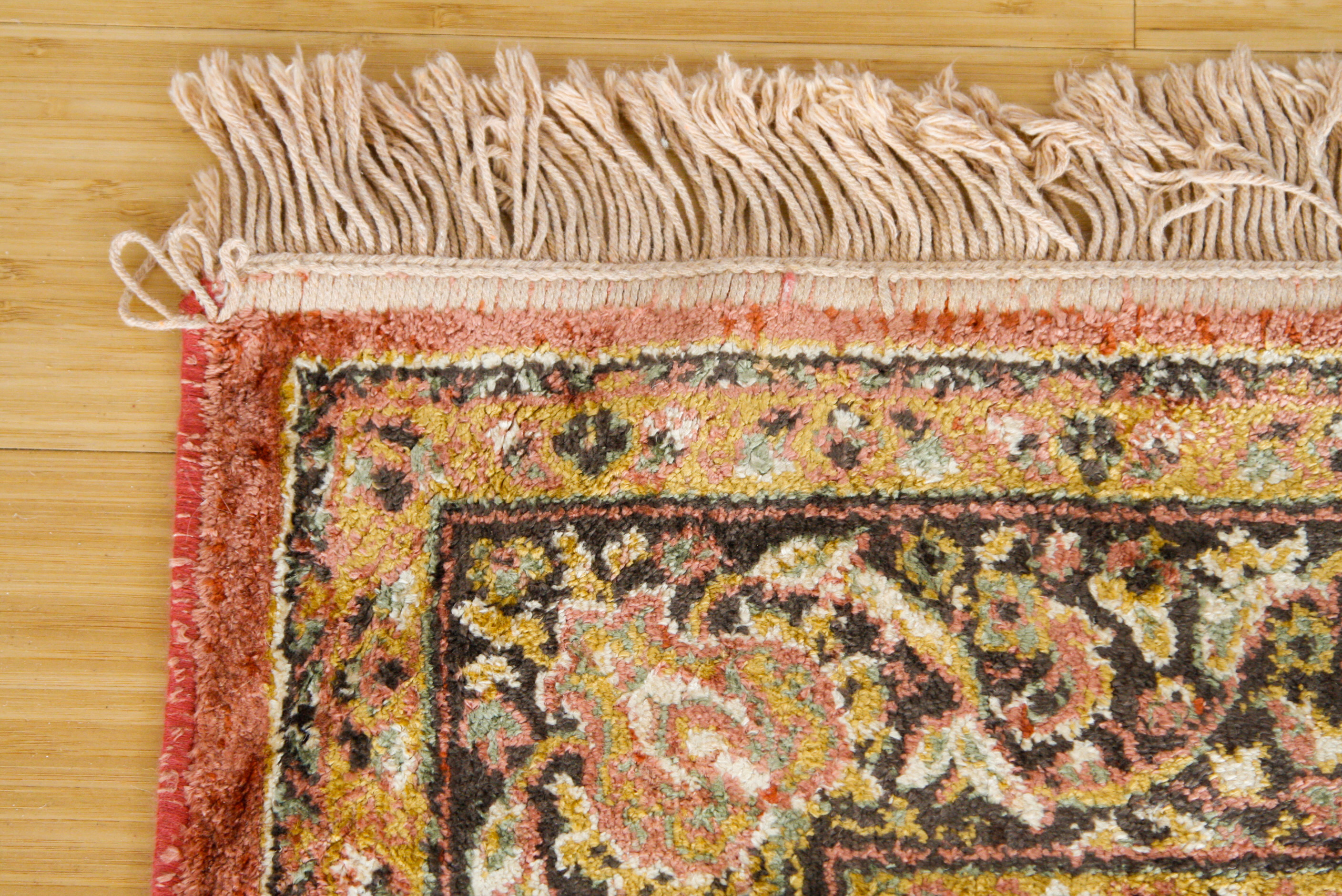 Pair of Machine Woven Floral Accent Rugs