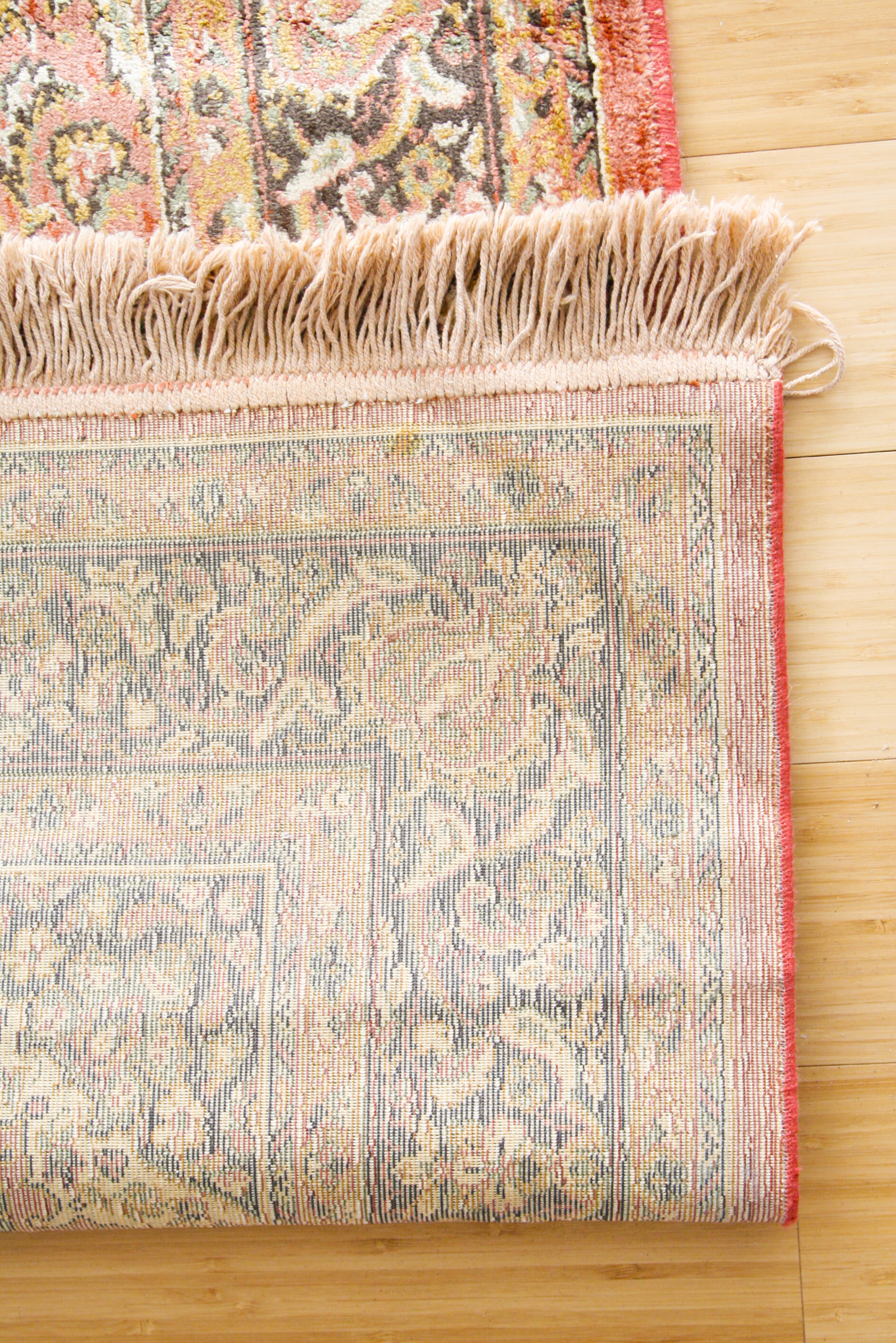 Pair of Machine Woven Floral Accent Rugs