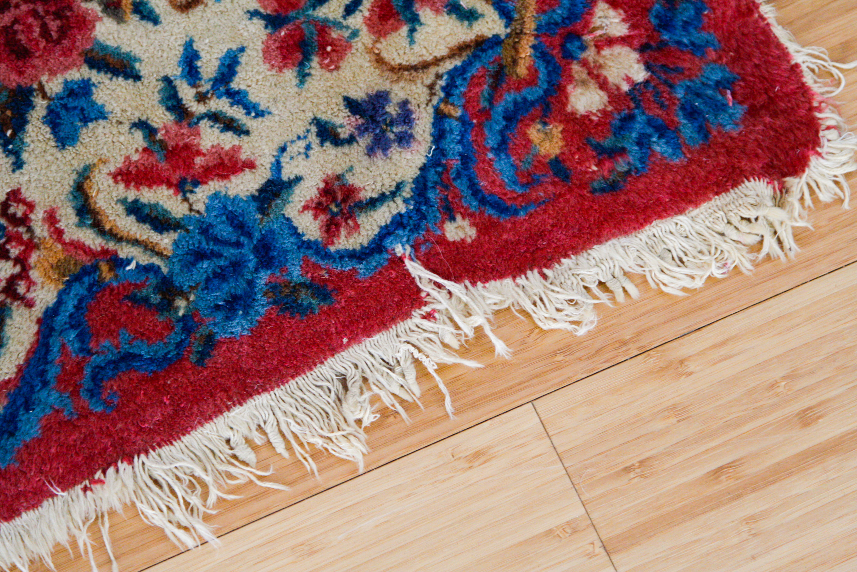 Hand-Knotted Kerman-Style Wool Area Rug