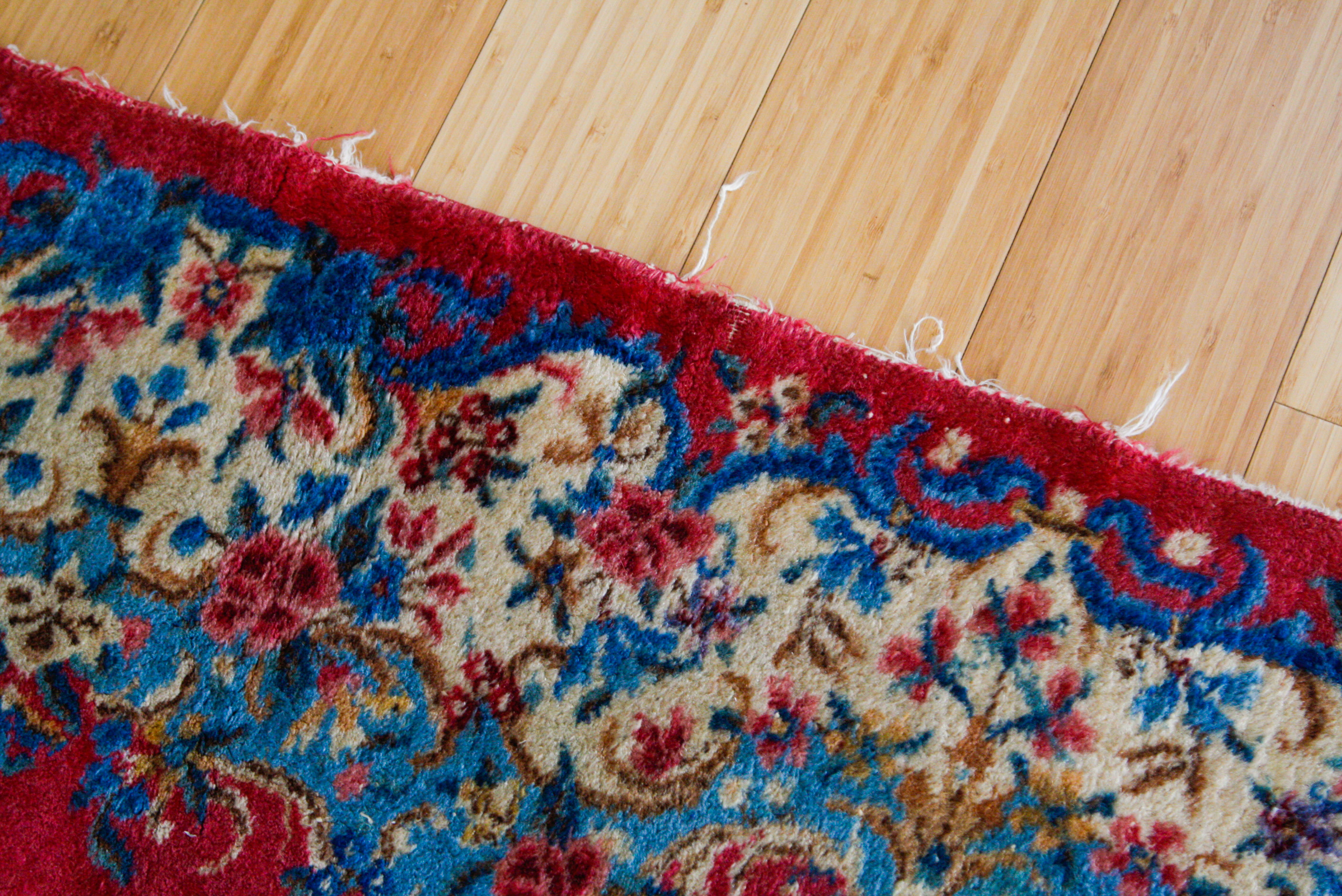 Hand-Knotted Kerman-Style Wool Area Rug