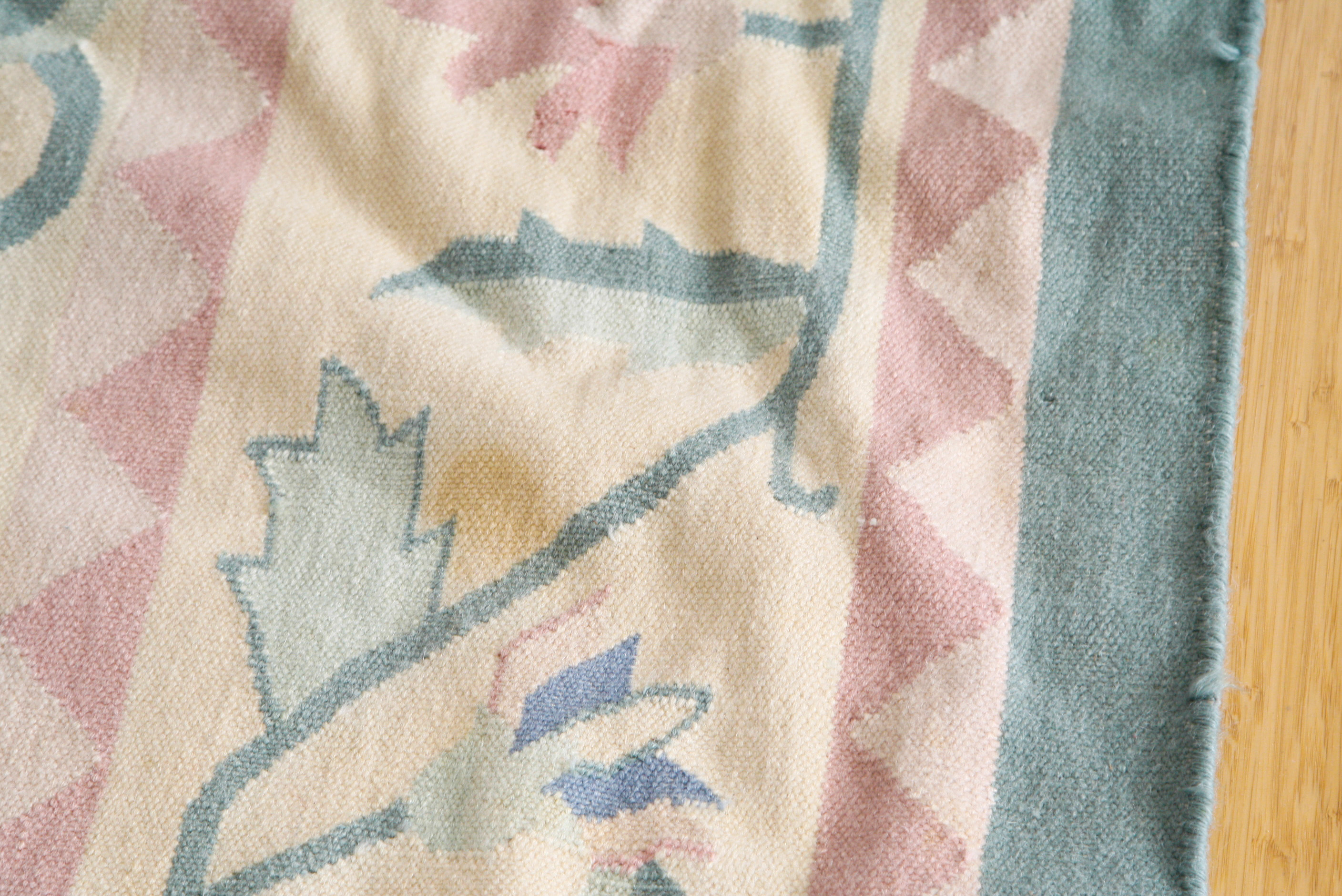 Large Handwoven Flat Weave Dhurrie Rug