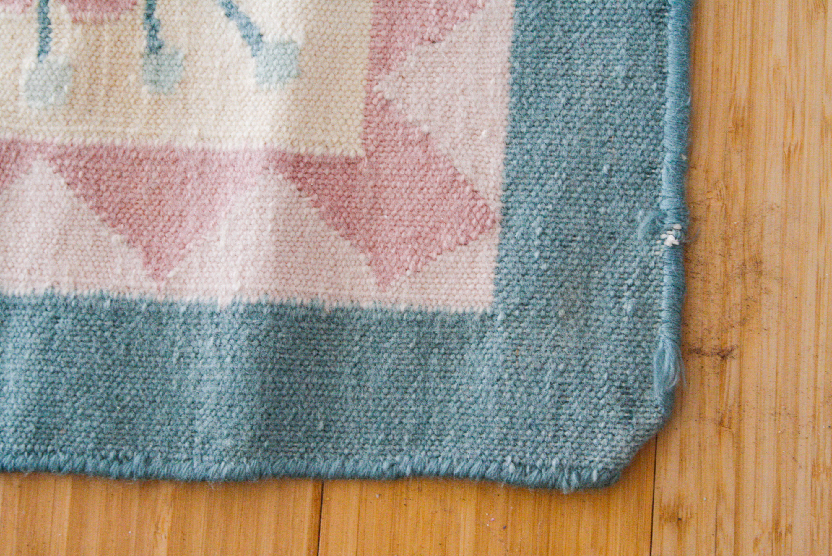 Large Handwoven Flat Weave Dhurrie Rug