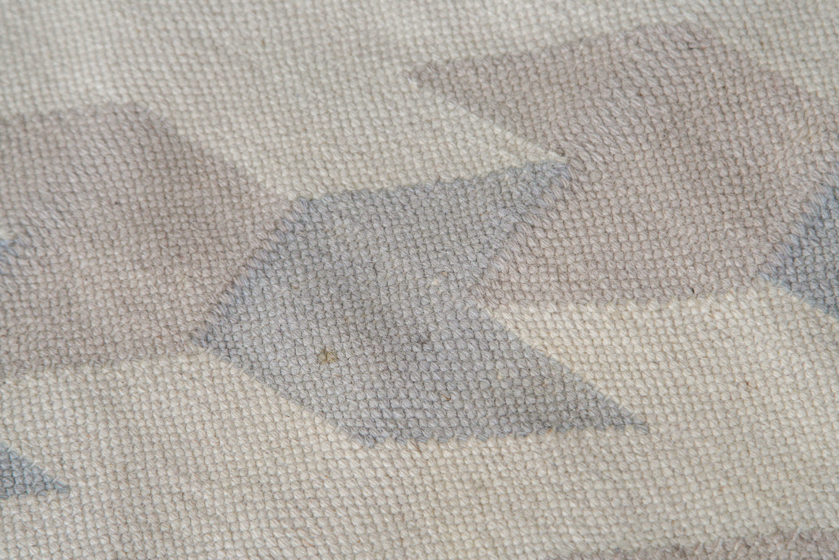 Large Handwoven Flat Weave Chevron Rug