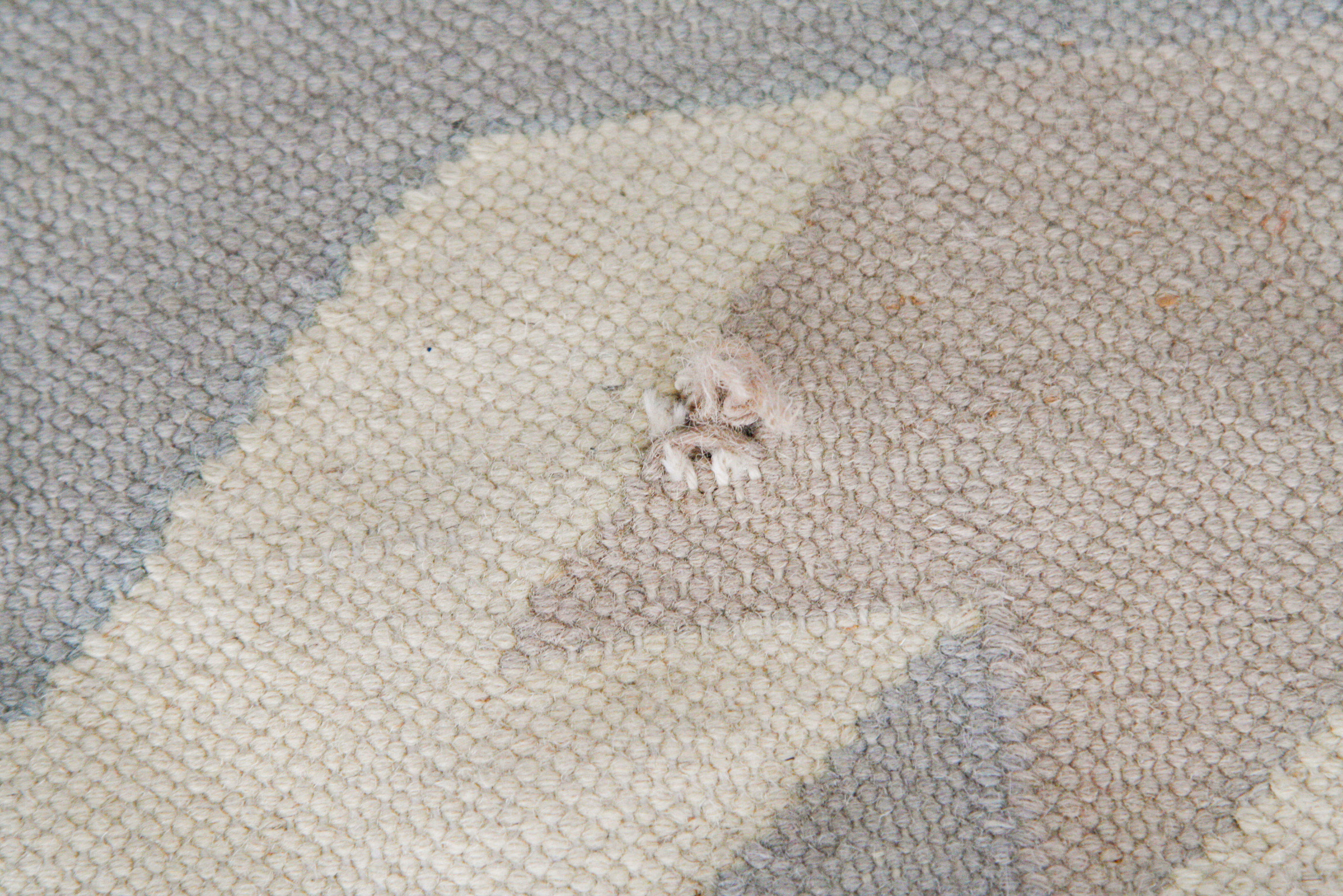 Large Handwoven Flat Weave Chevron Rug