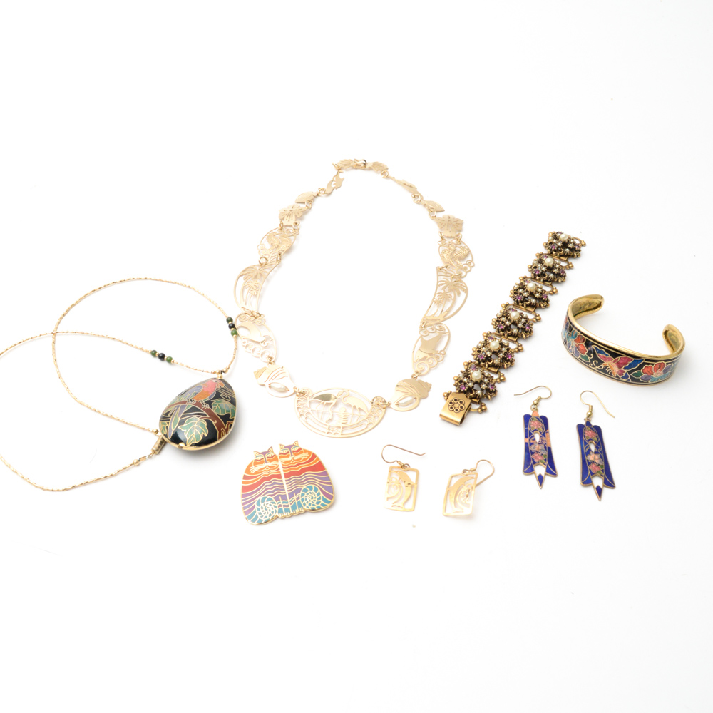 Vintage Gold Tone Costume Jewelry