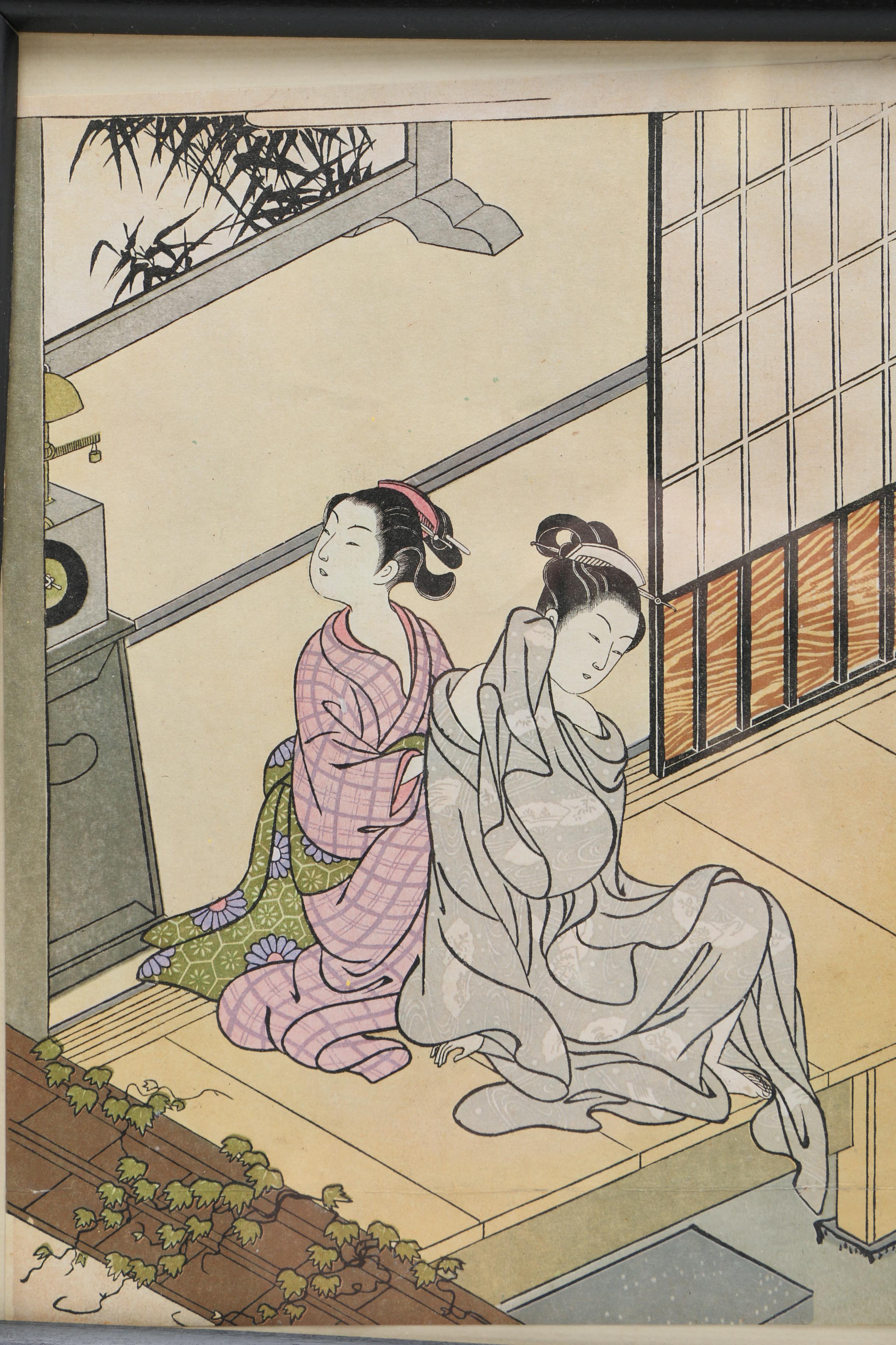 Suzuki Harunobu Offset Lithographs "Eight Parlor Views"