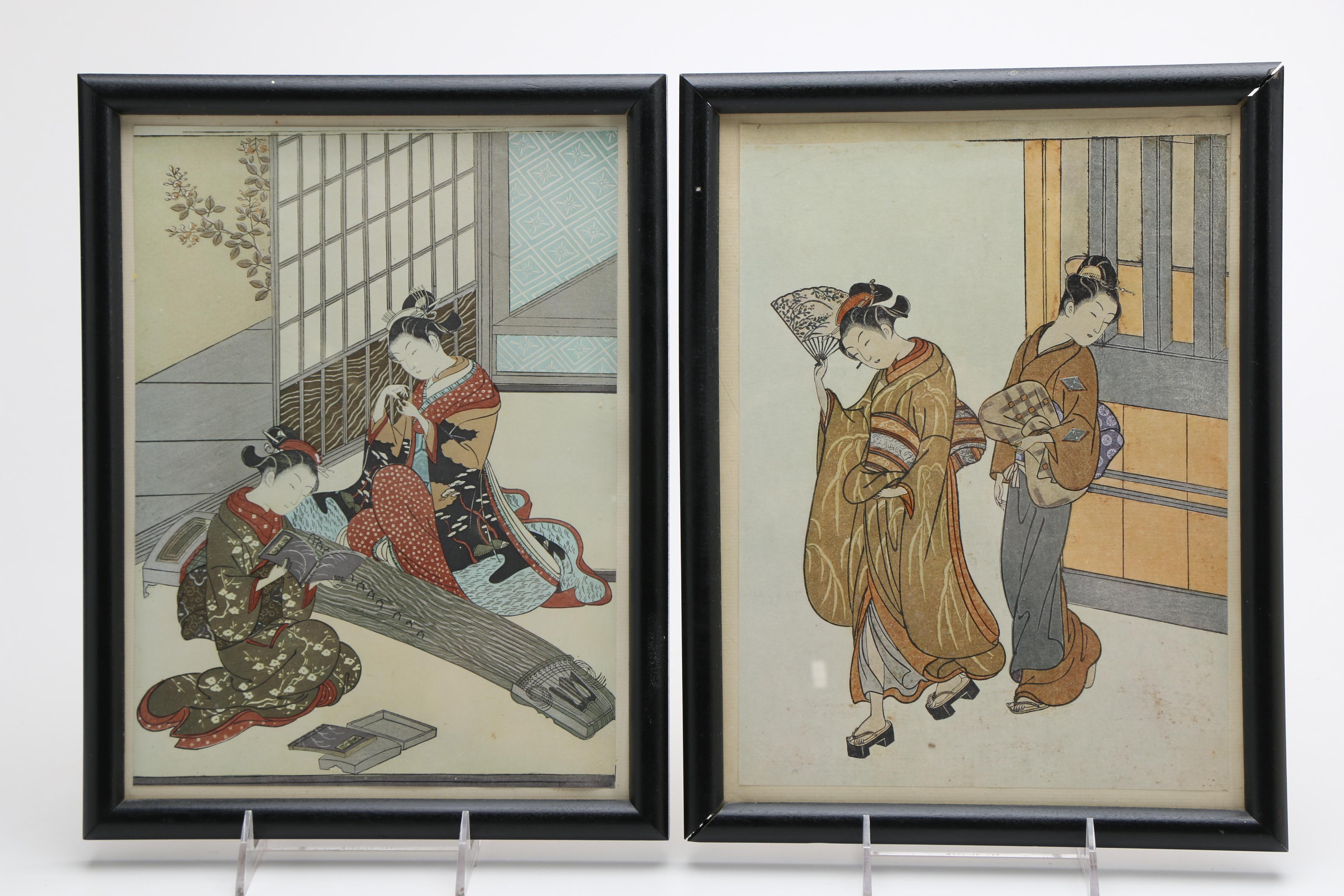 Suzuki Harunobu Offset Lithographs "Eight Parlor Views"