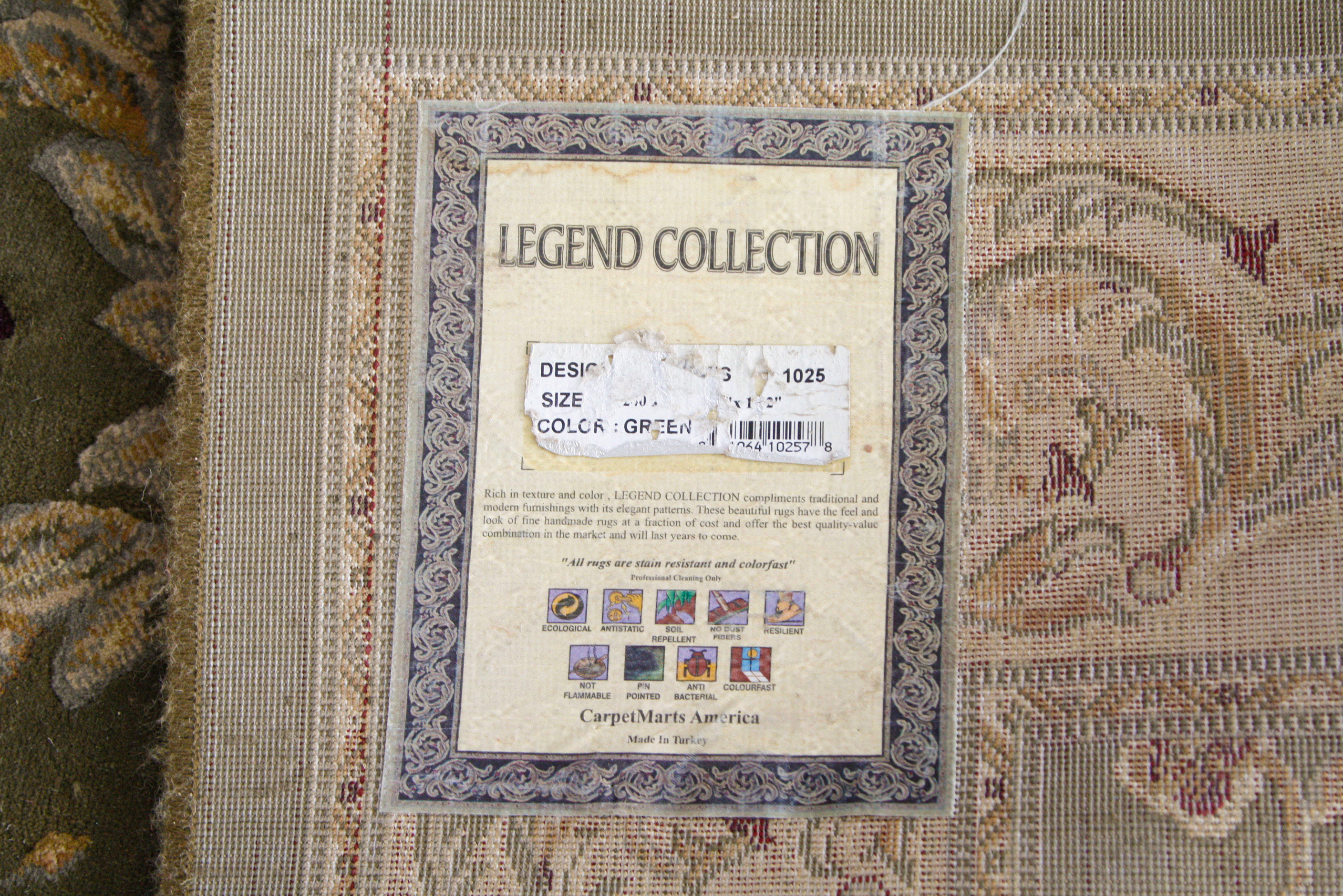 Large Turkish Machine Woven Legend Collection Area Rug