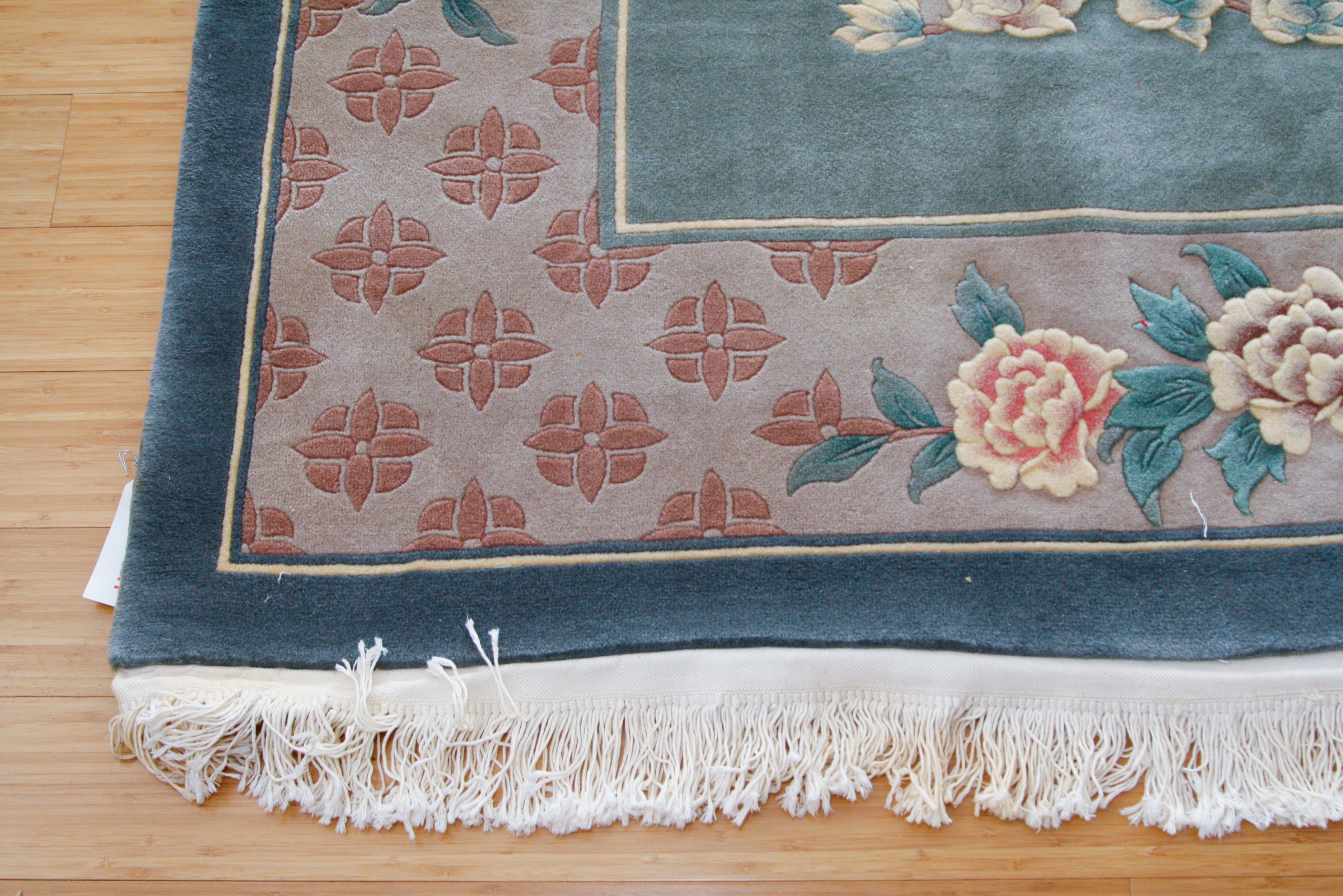 Large Handwoven Carved Chinese Area Rug