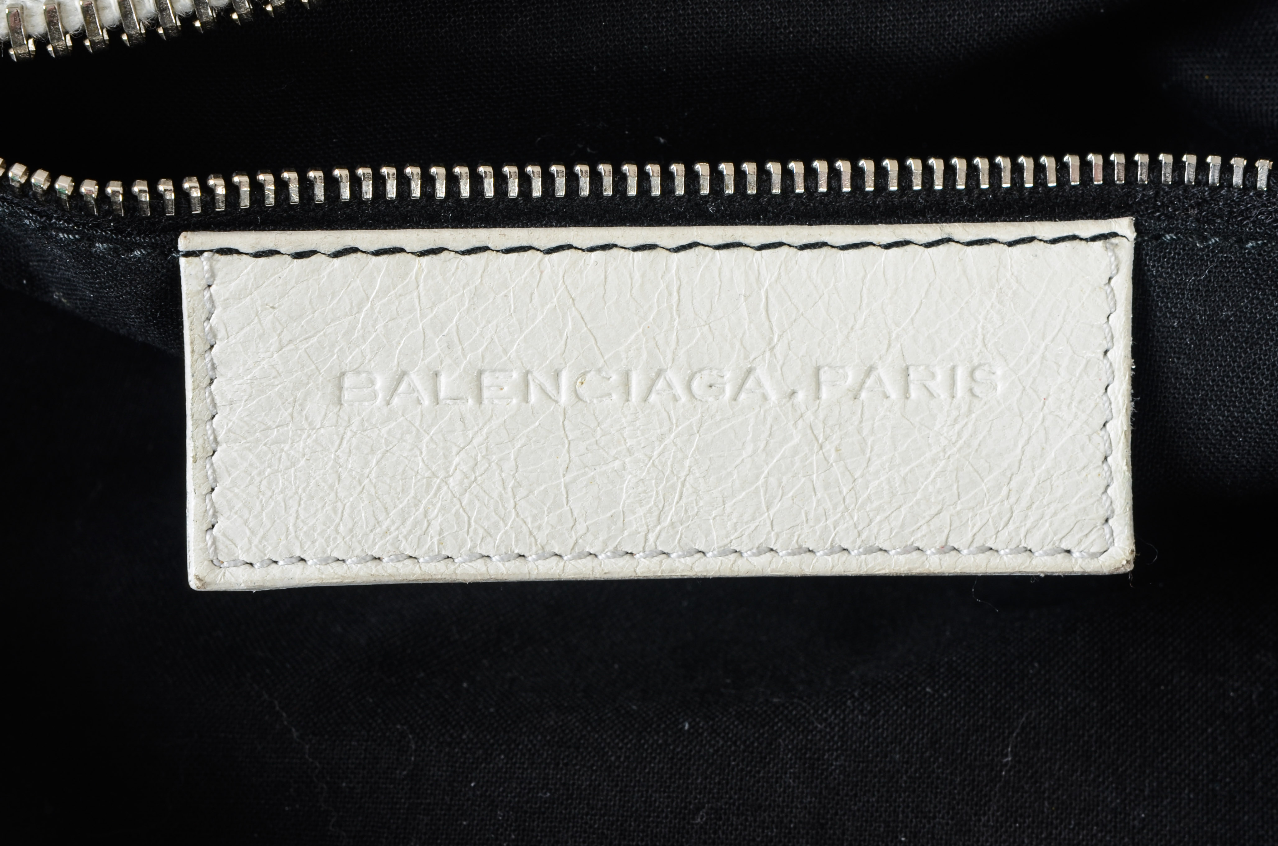 Balenciaga White Leather Giant Brogues Brief Bag