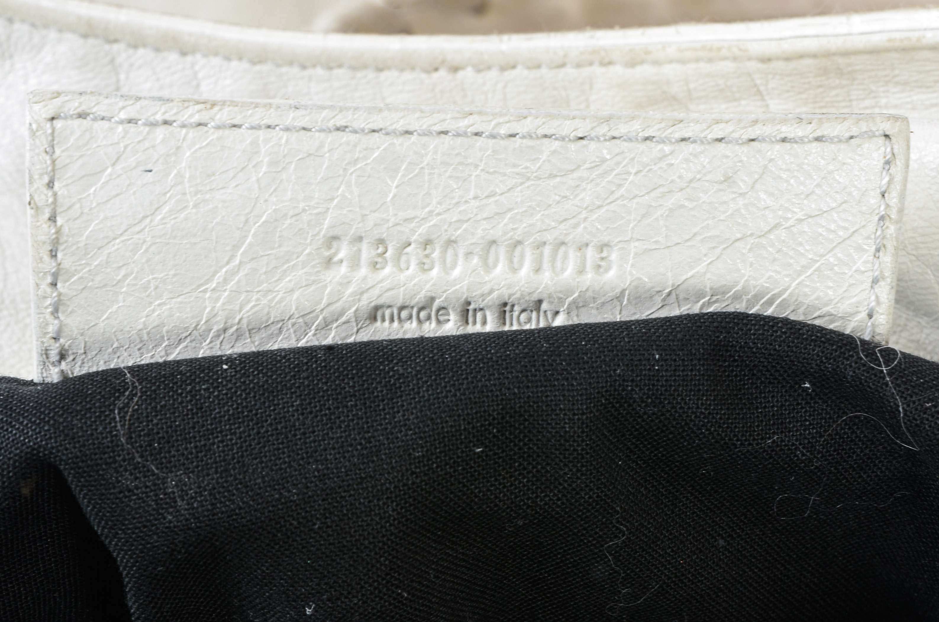 Balenciaga White Leather Giant Brogues Brief Bag