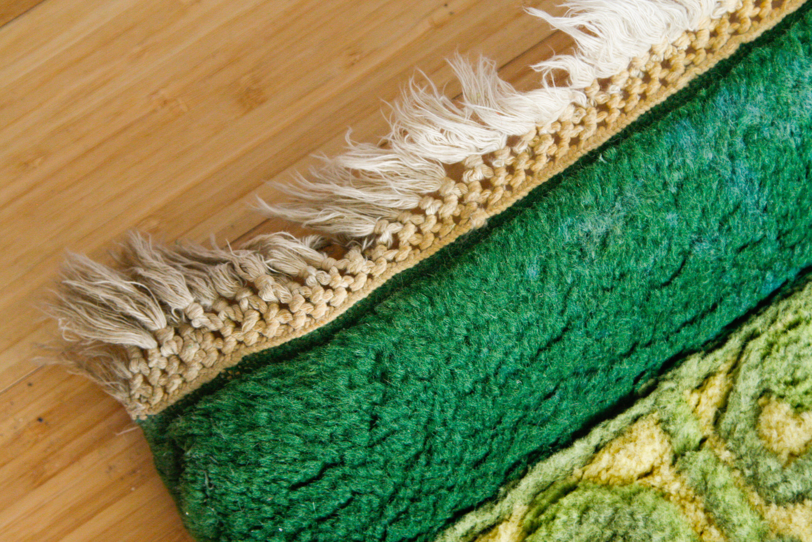 Large Hand-Knotted Floral Medallion Rug