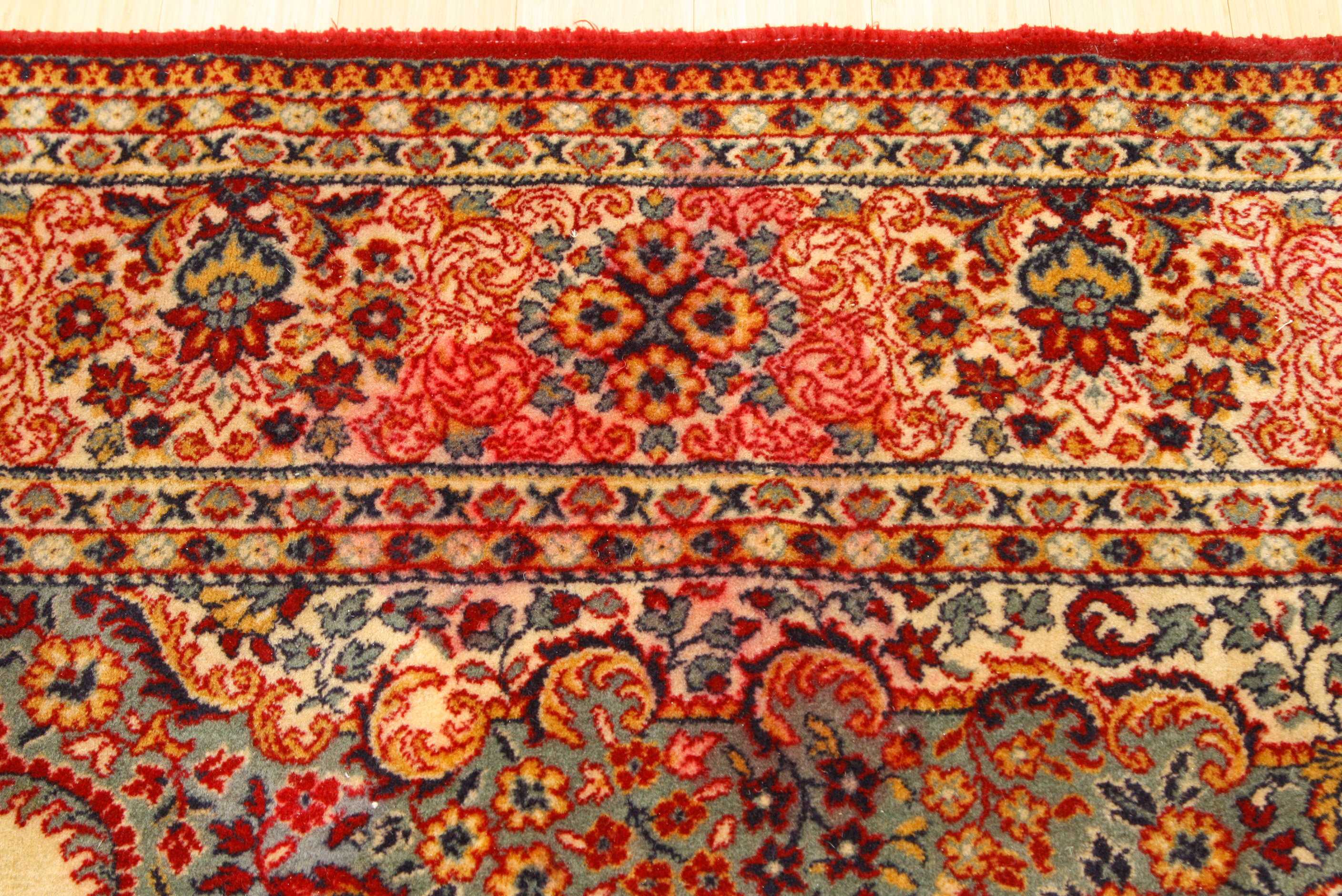 Large Machine Woven Persian-Style Floral Medallion Rug