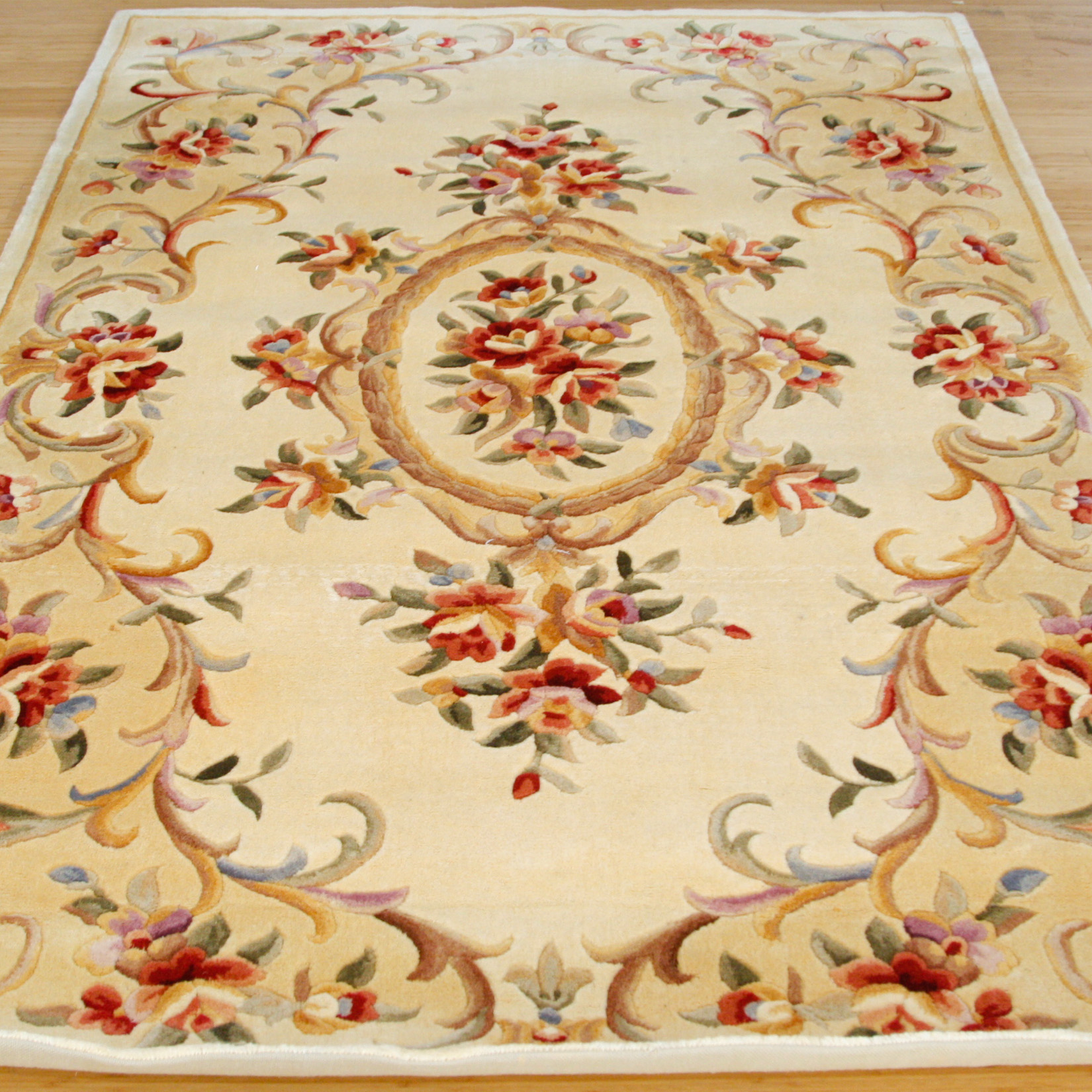 Tufted and Carved Chinese Area Rug