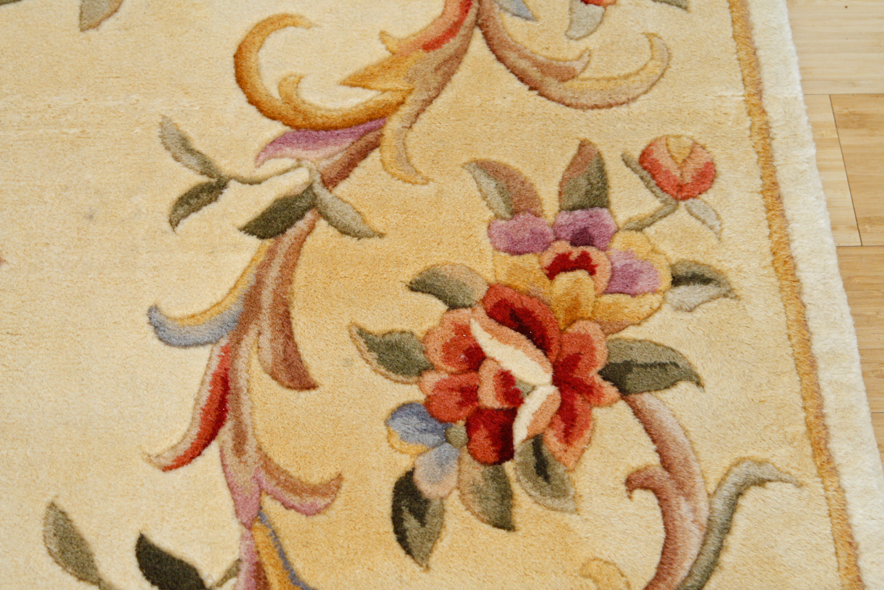 Tufted and Carved Chinese Area Rug