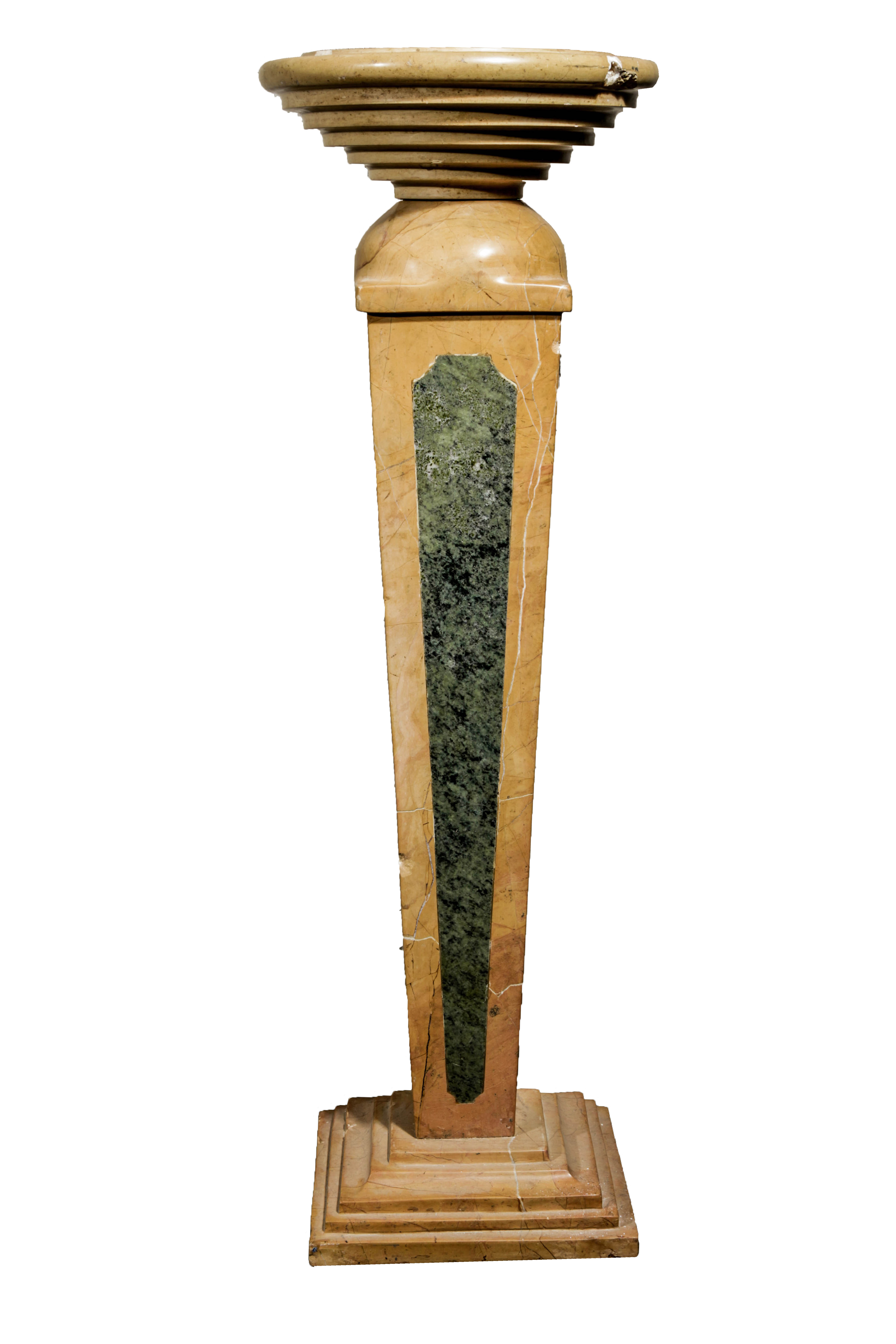 Marble Pedestal Plant Stand