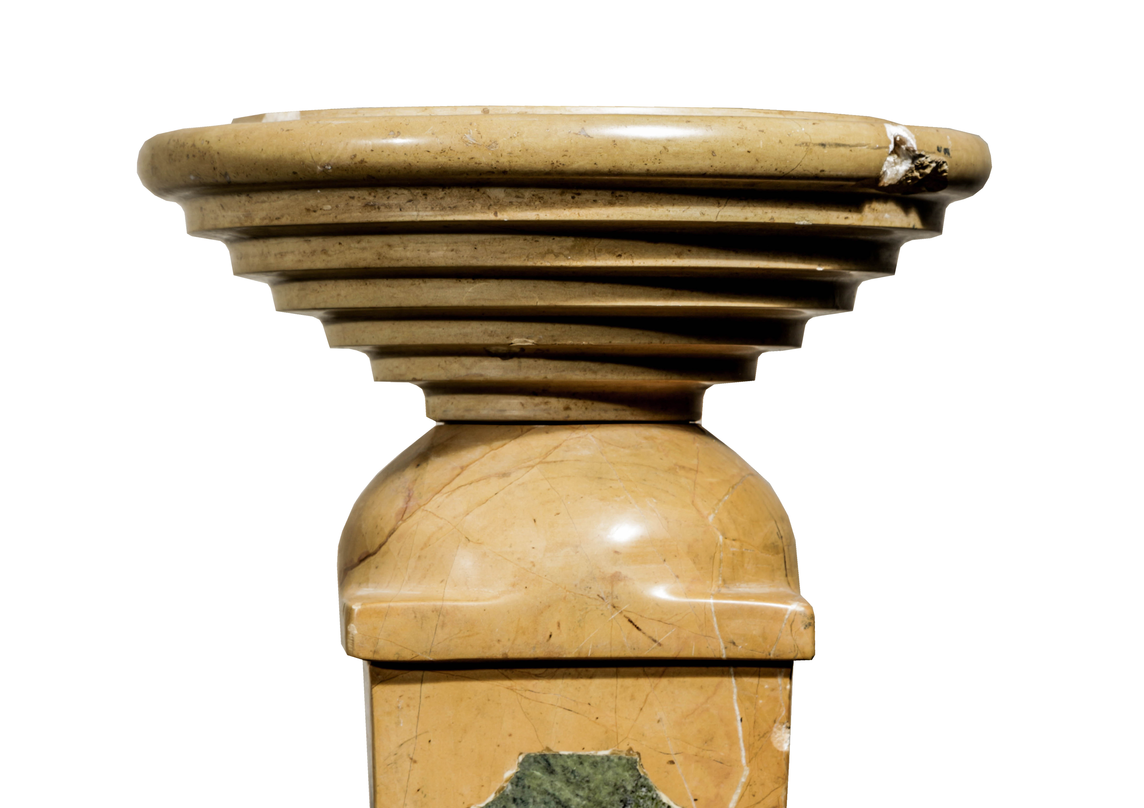 Marble Pedestal Plant Stand