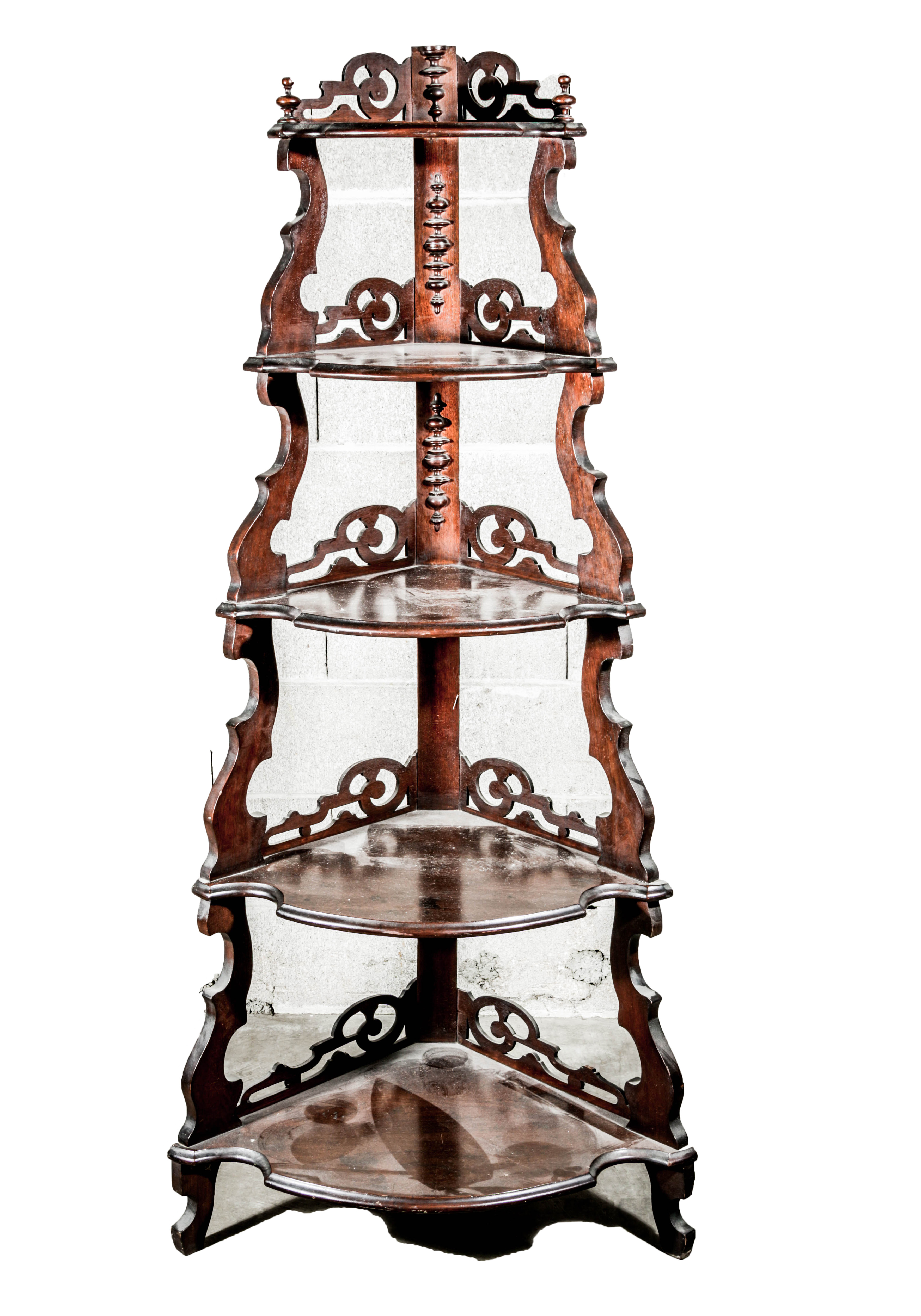 Ornate Wooden Corner Shelf