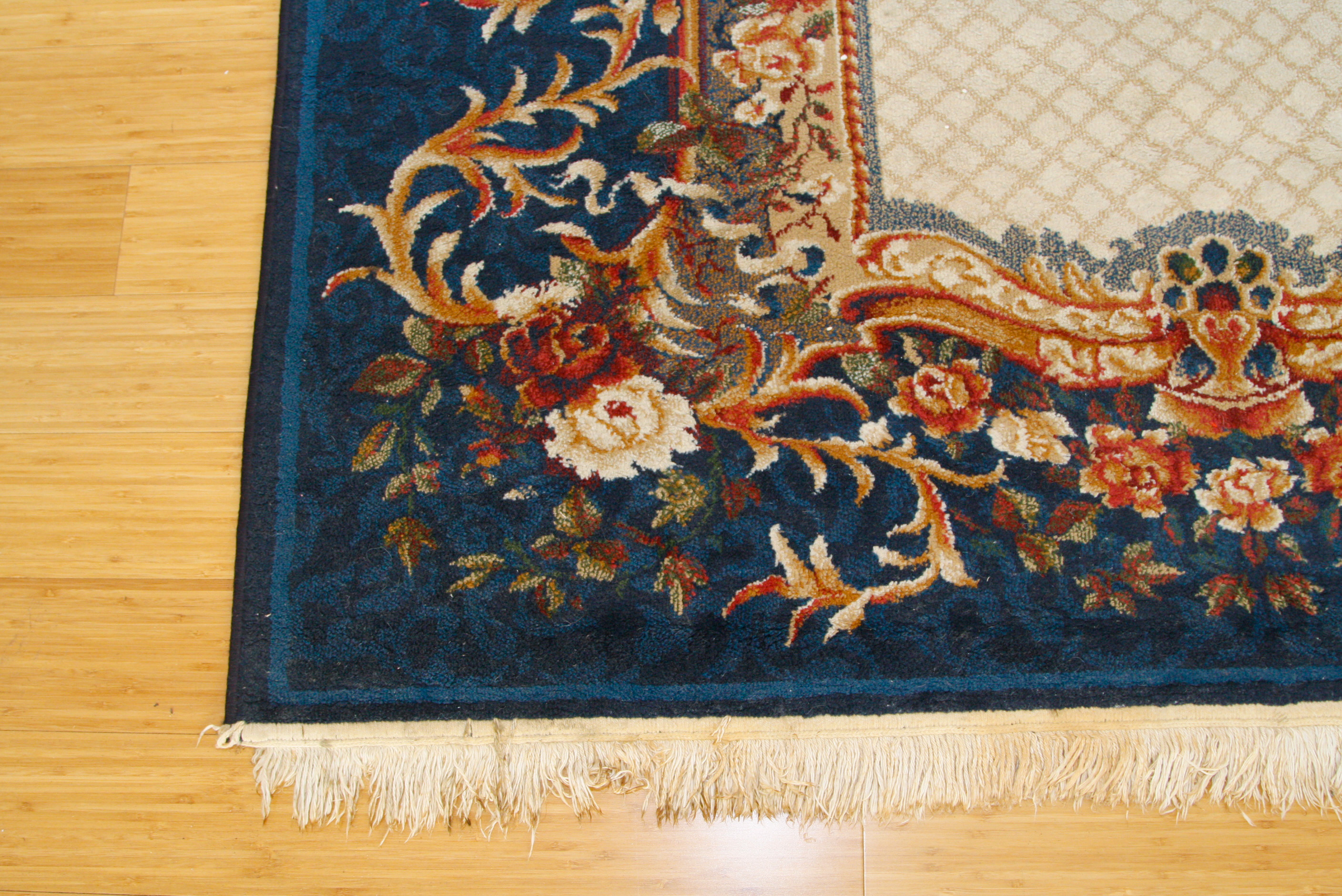 Machine Woven Aubusson-Style Area Rug