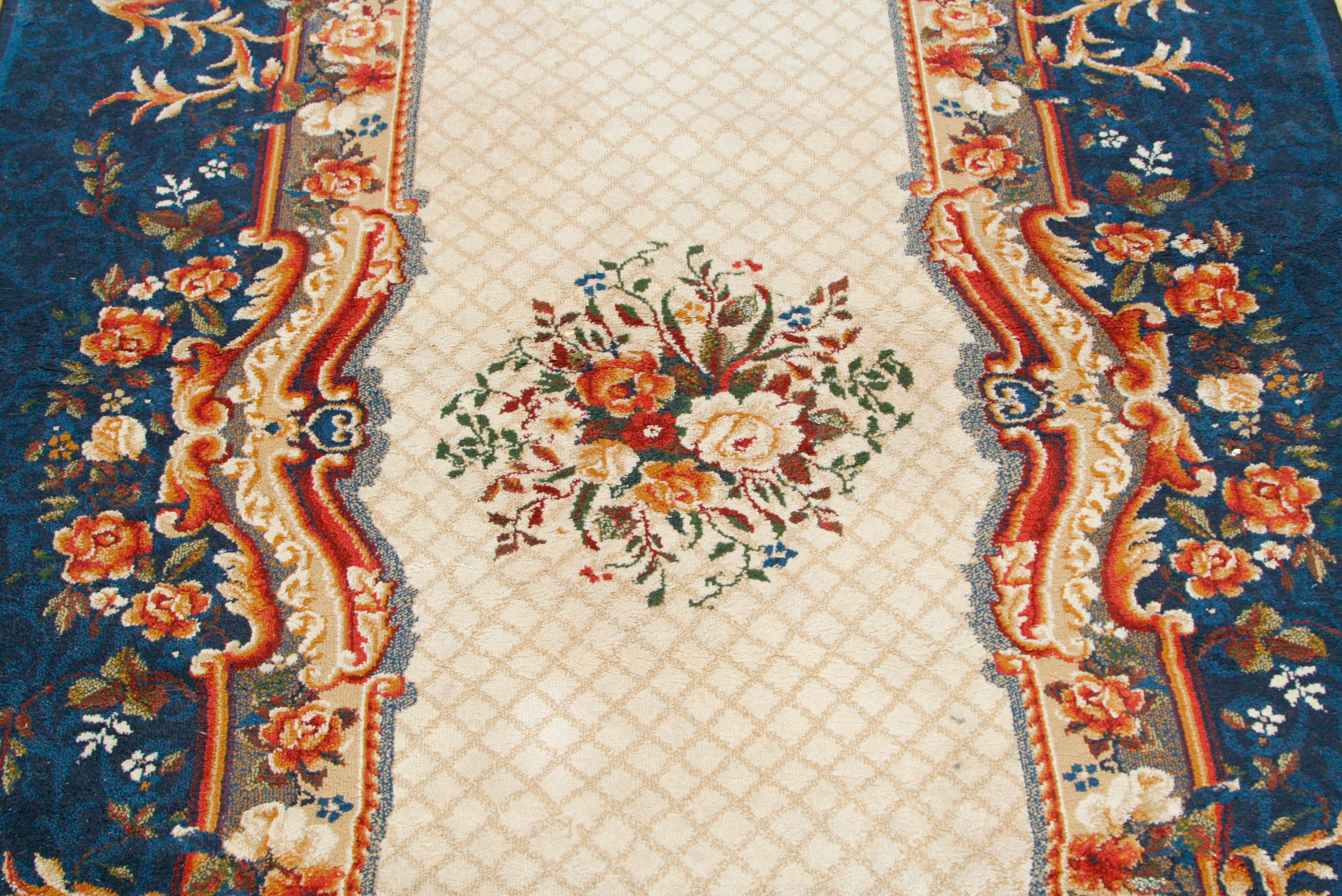 Machine Woven Aubusson-Style Area Rug