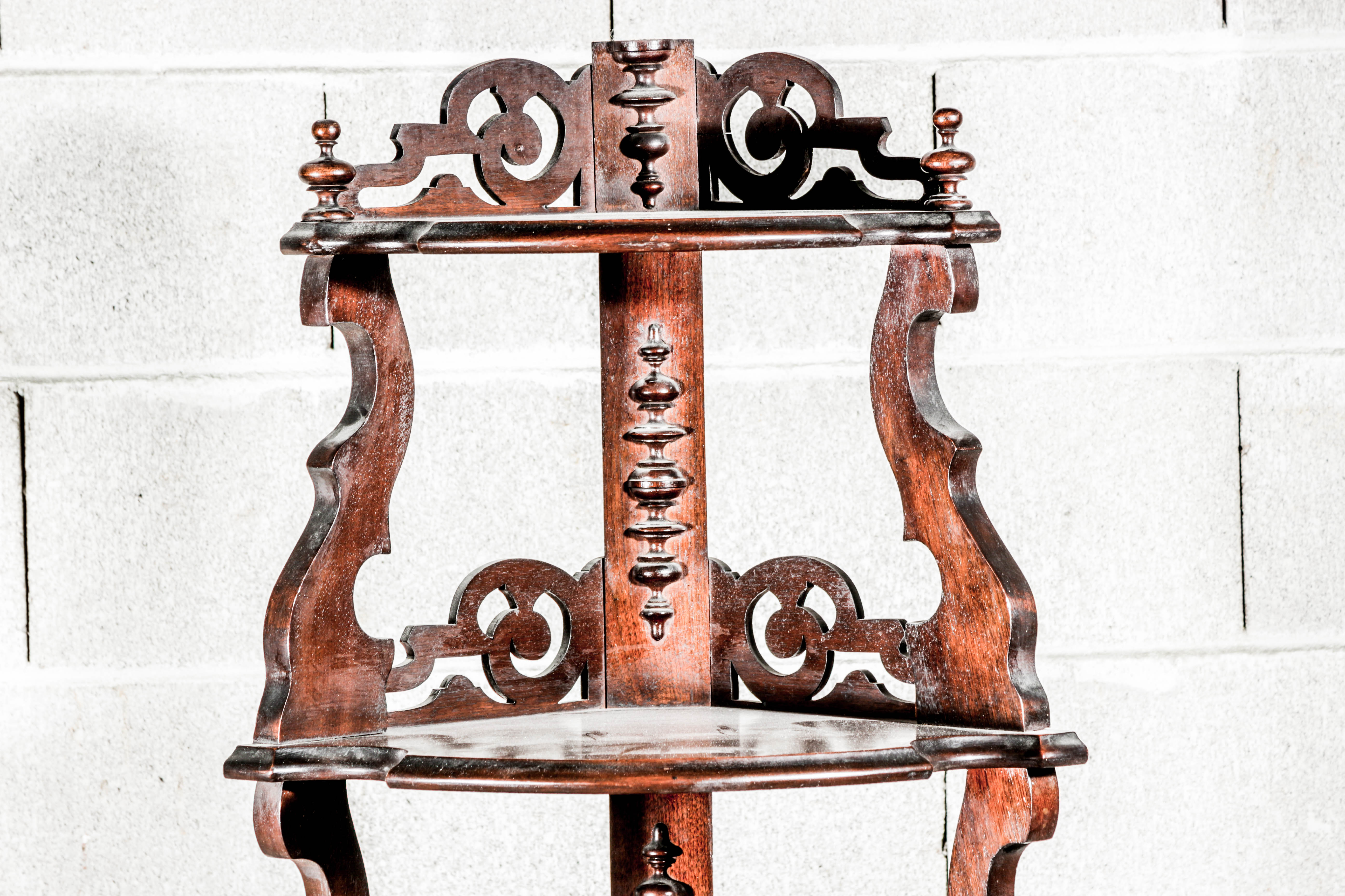 Ornate Wooden Corner Shelf