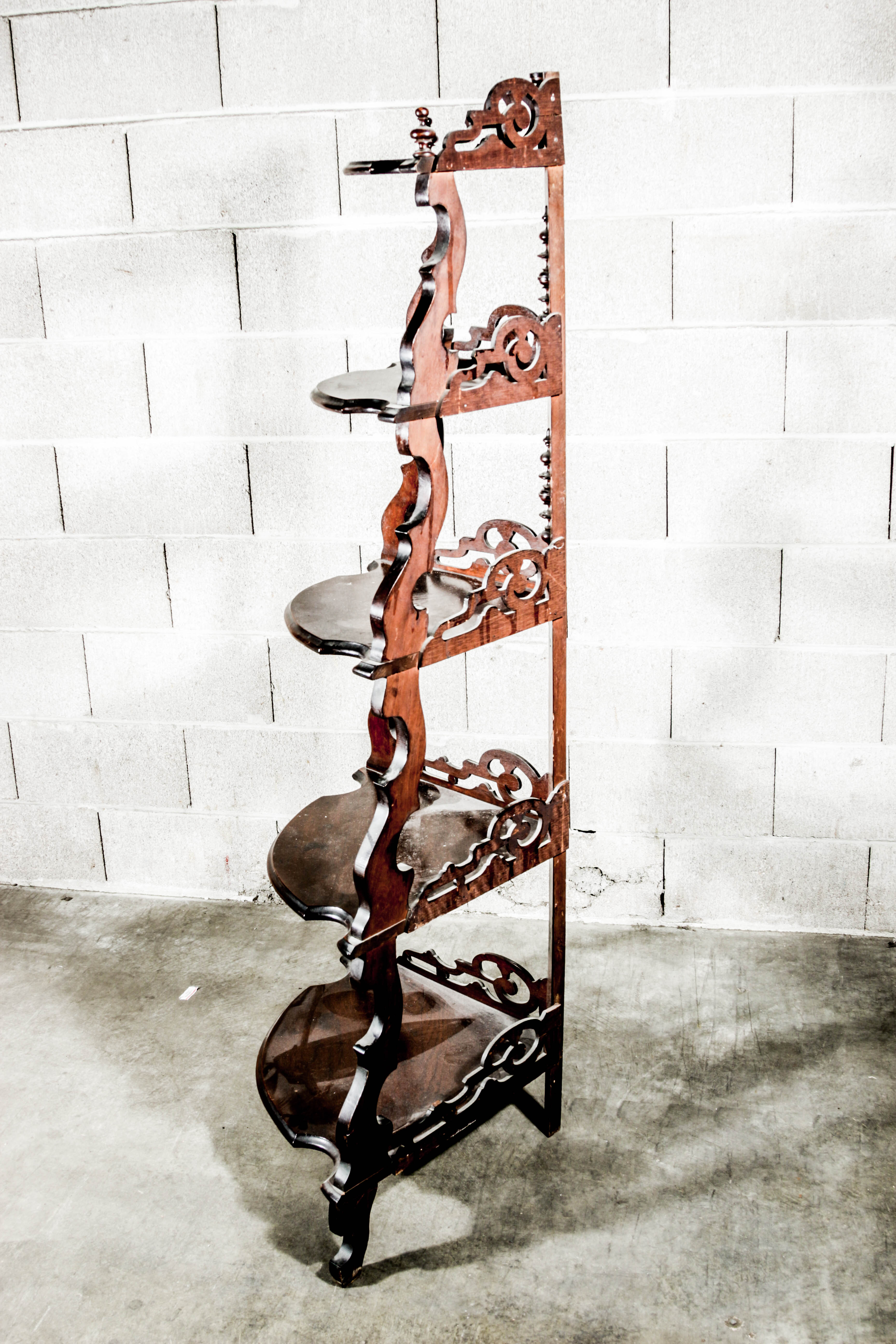 Ornate Wooden Corner Shelf