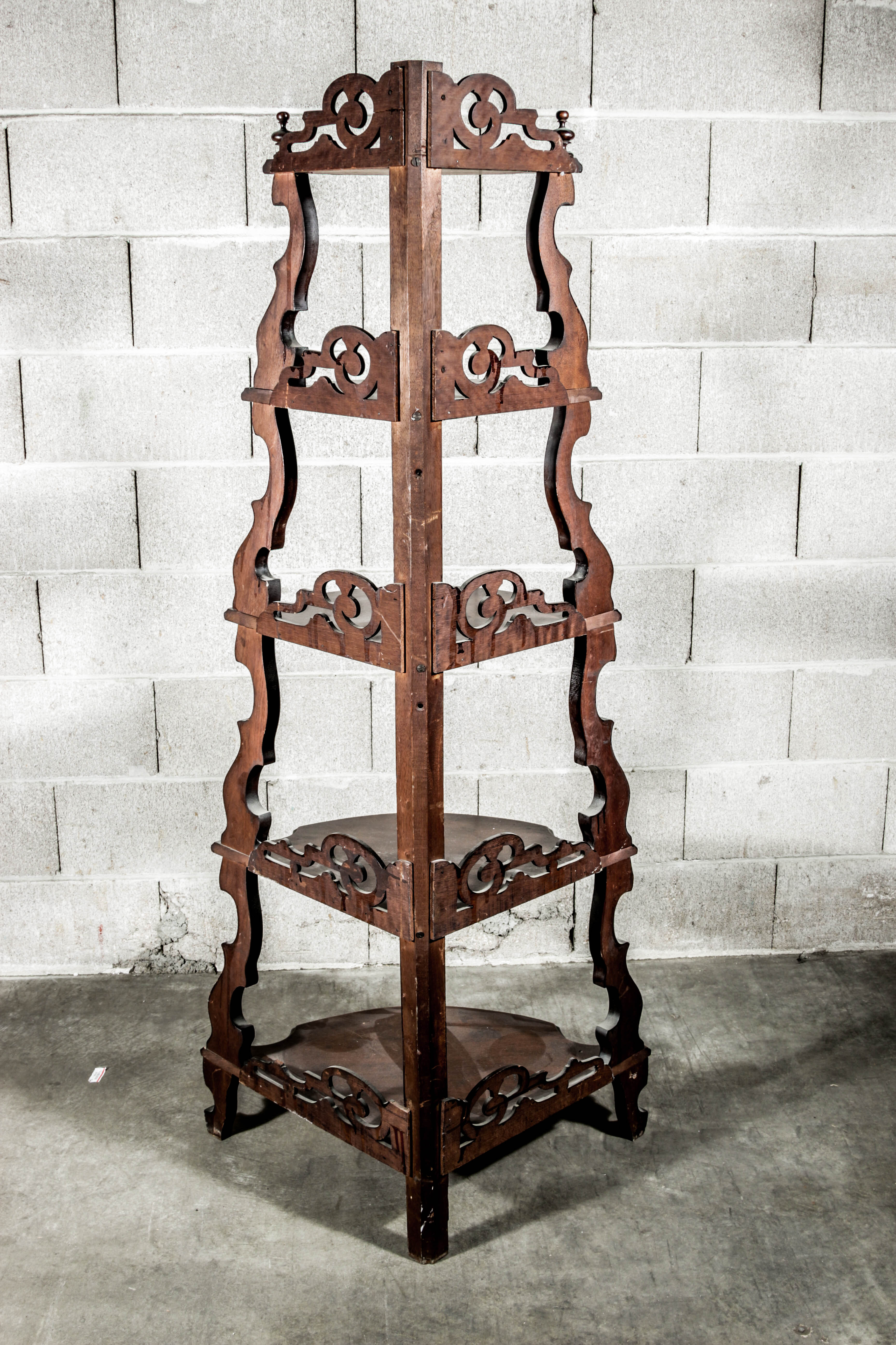 Ornate Wooden Corner Shelf