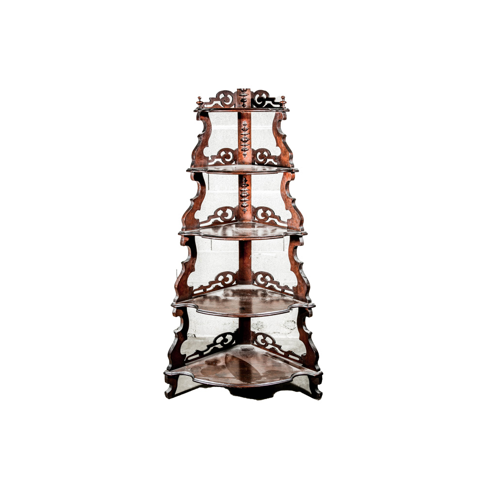 Ornate Wooden Corner Shelf