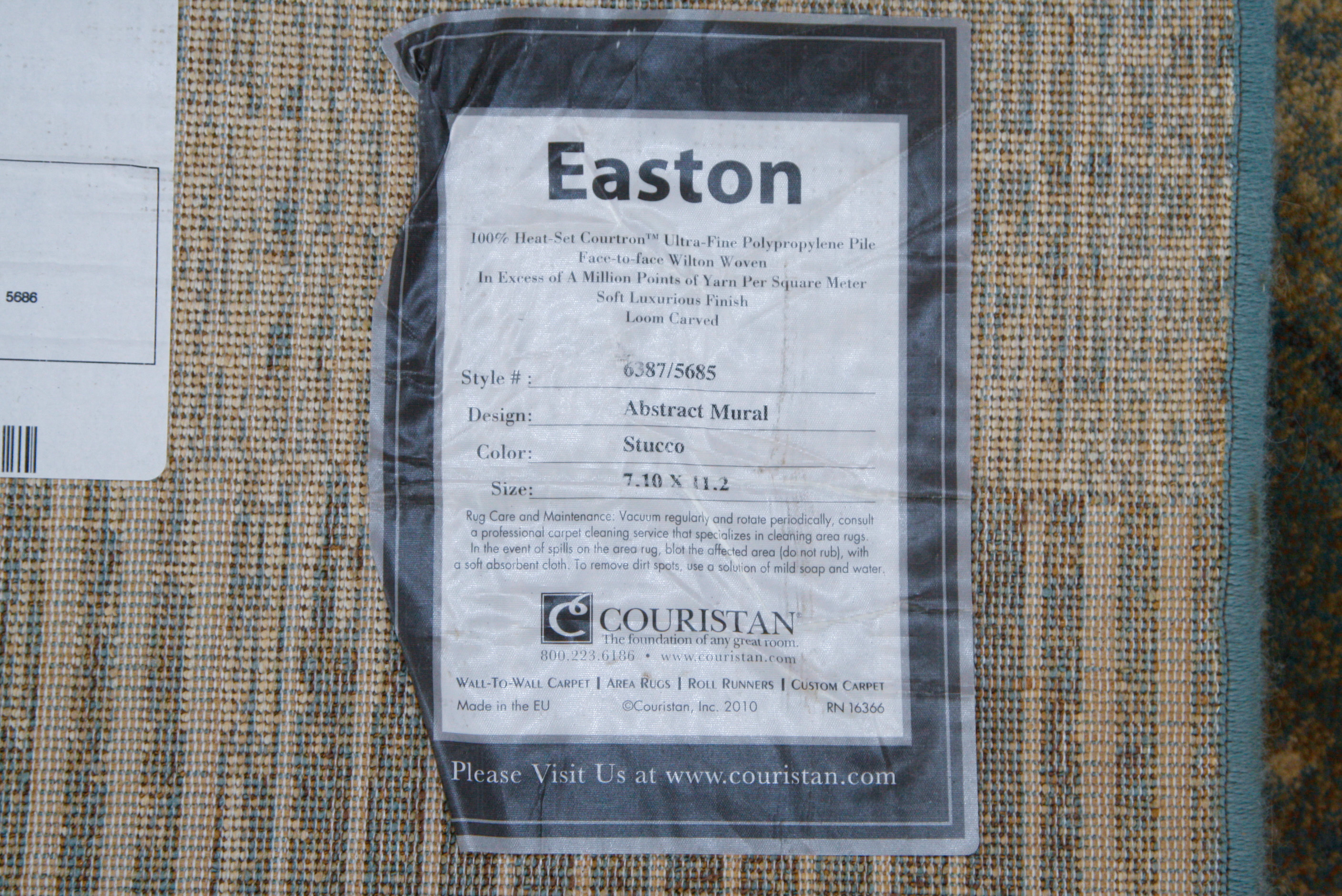 Power Loomed Belgian Couristan "Abstract Mural" Area Rug