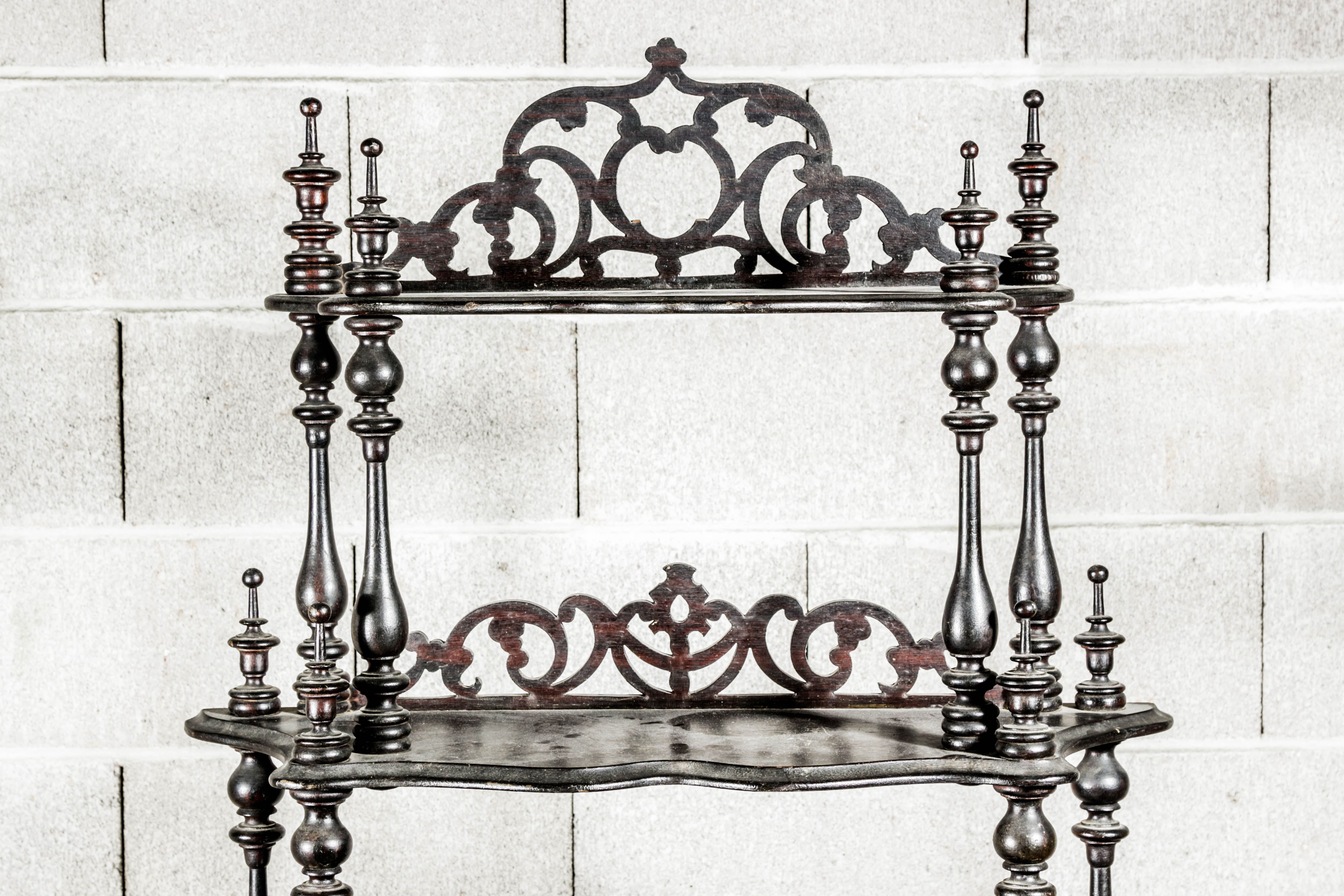 Decorative Wood Shelf With Mahogany Finish