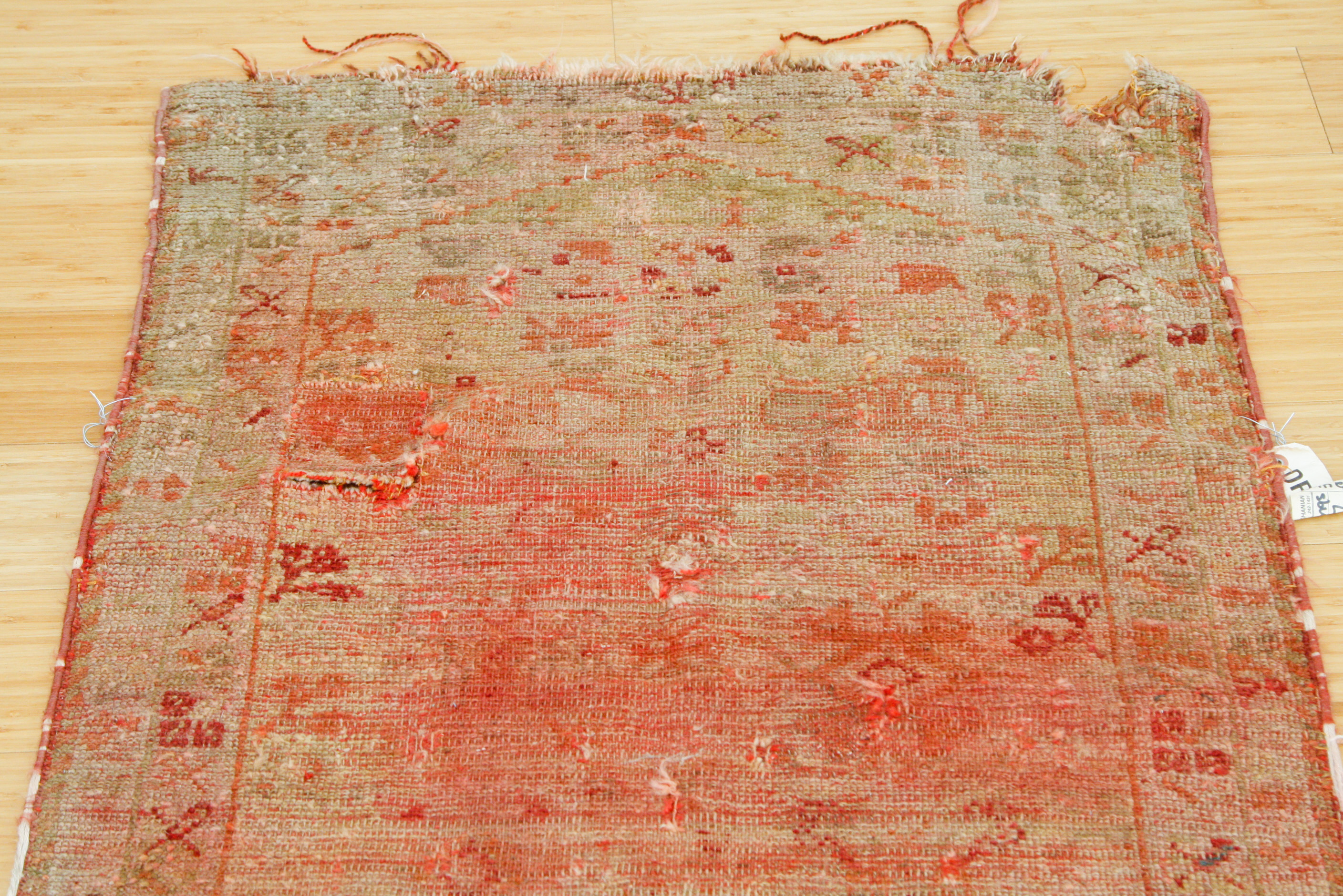 Antique Hand-Knotted Shirvan Accent Rug