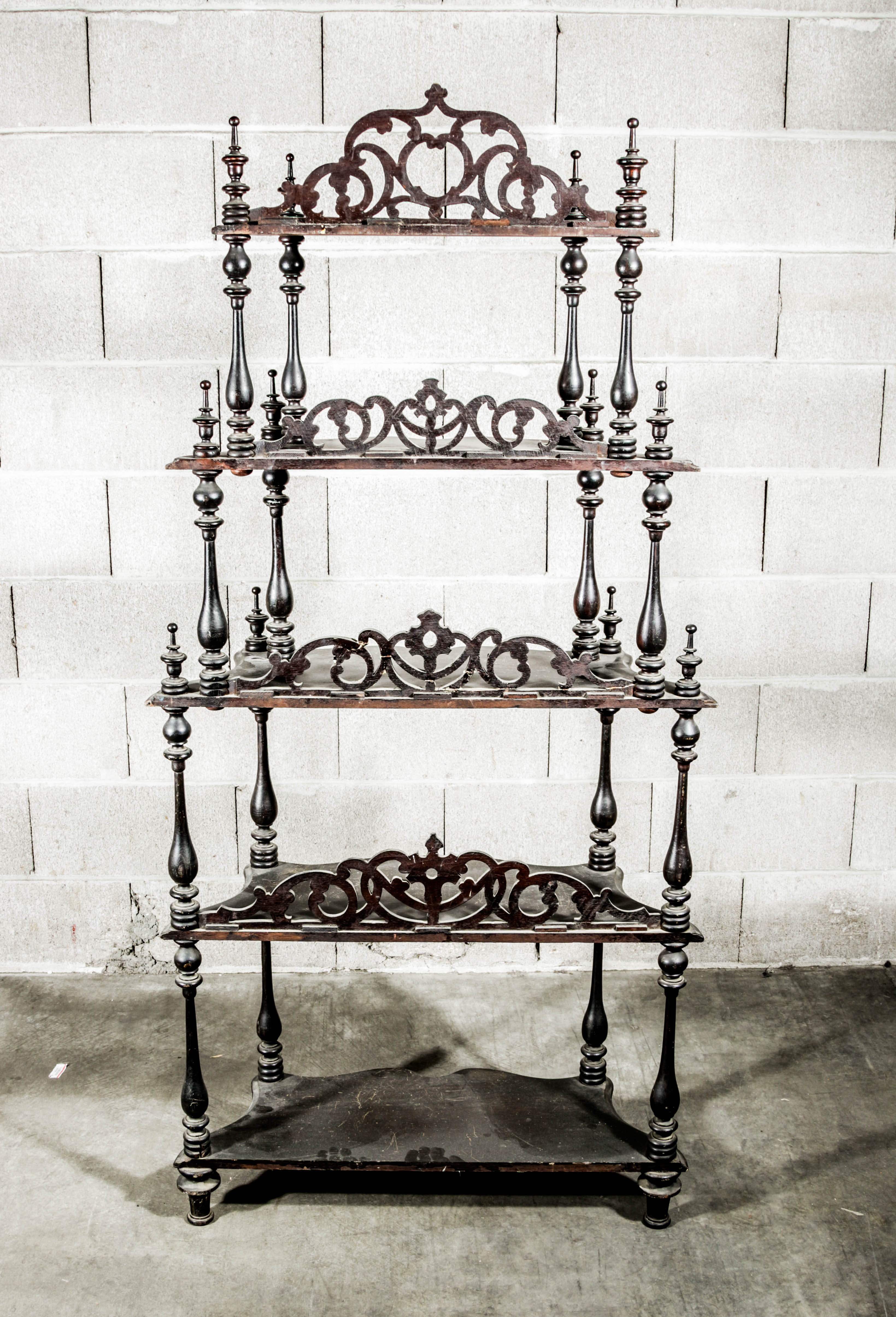 Decorative Wood Shelf With Mahogany Finish