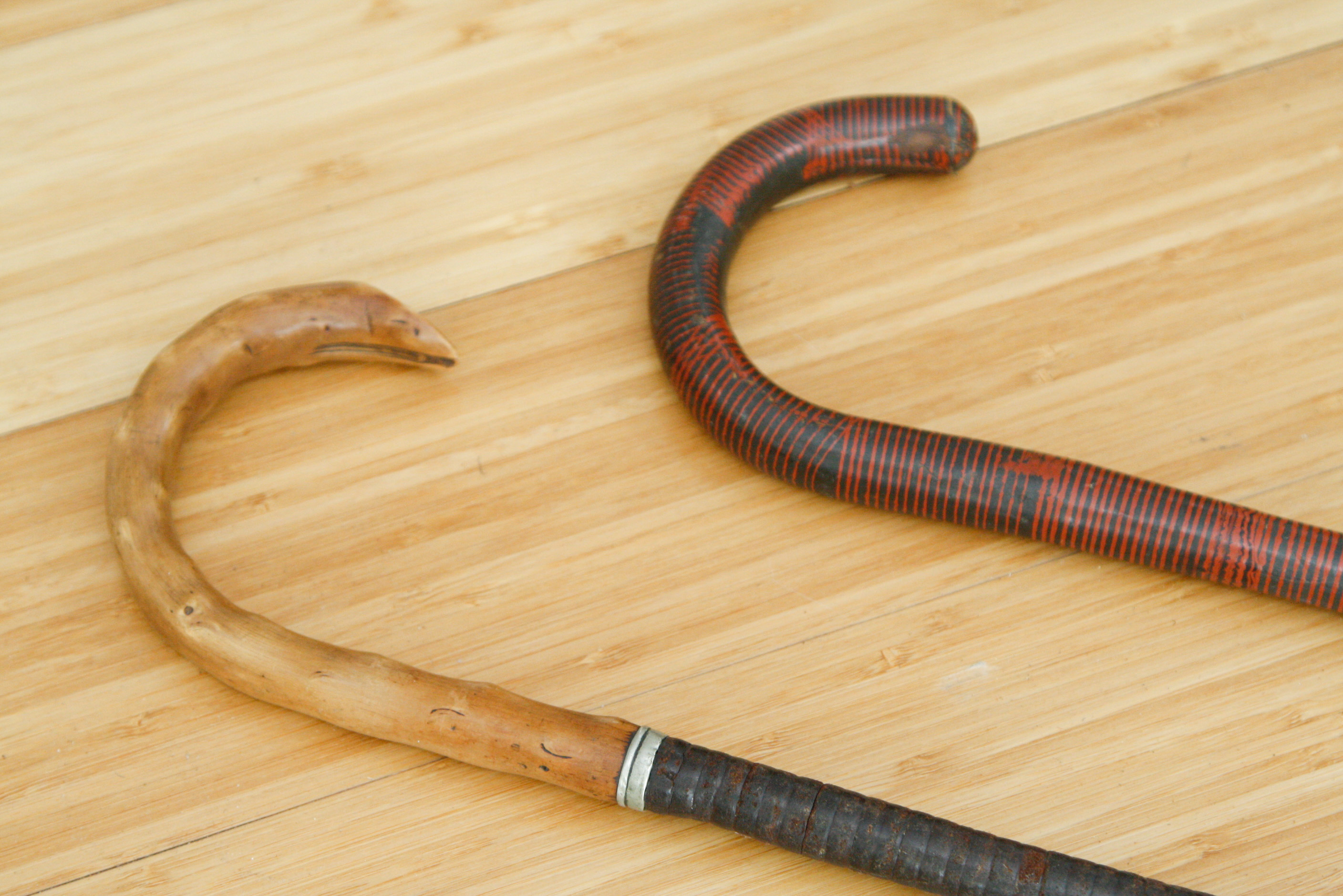Pair of Antique Wooden Walking Canes
