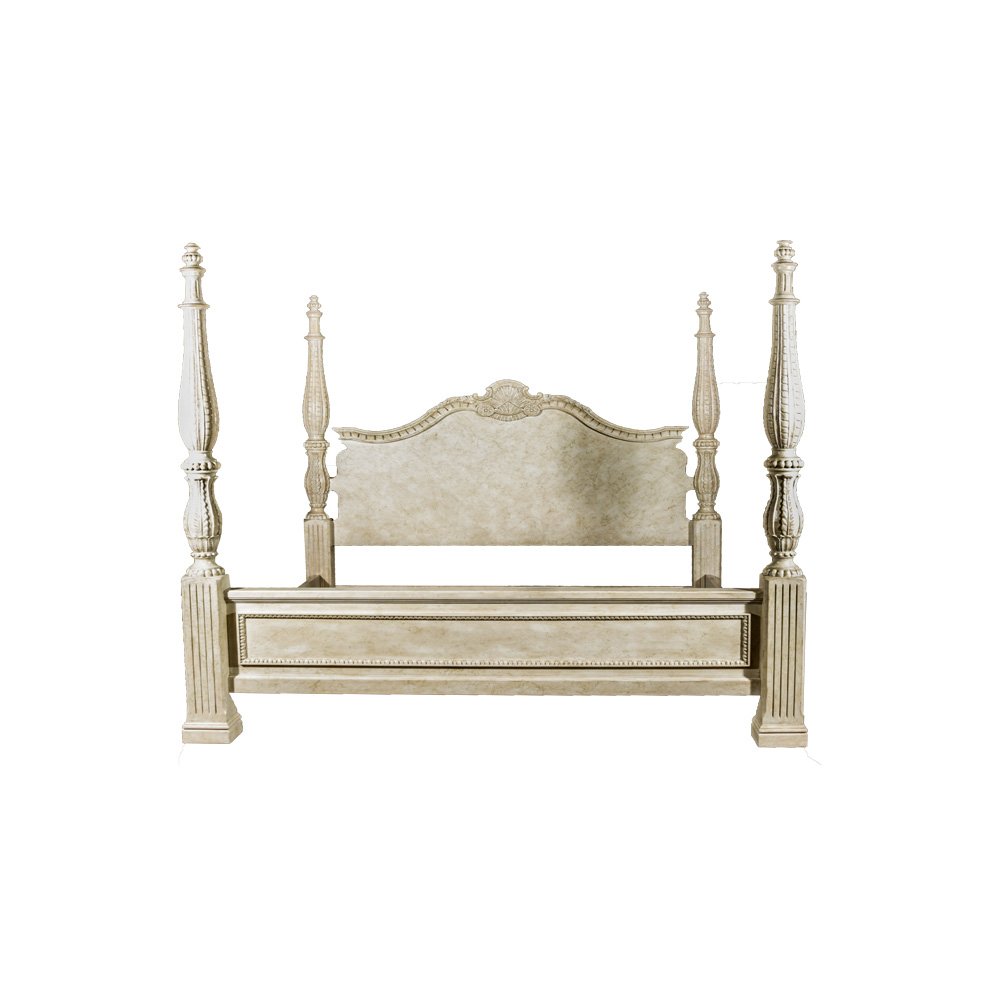 King Size Wooden Four Post Bed