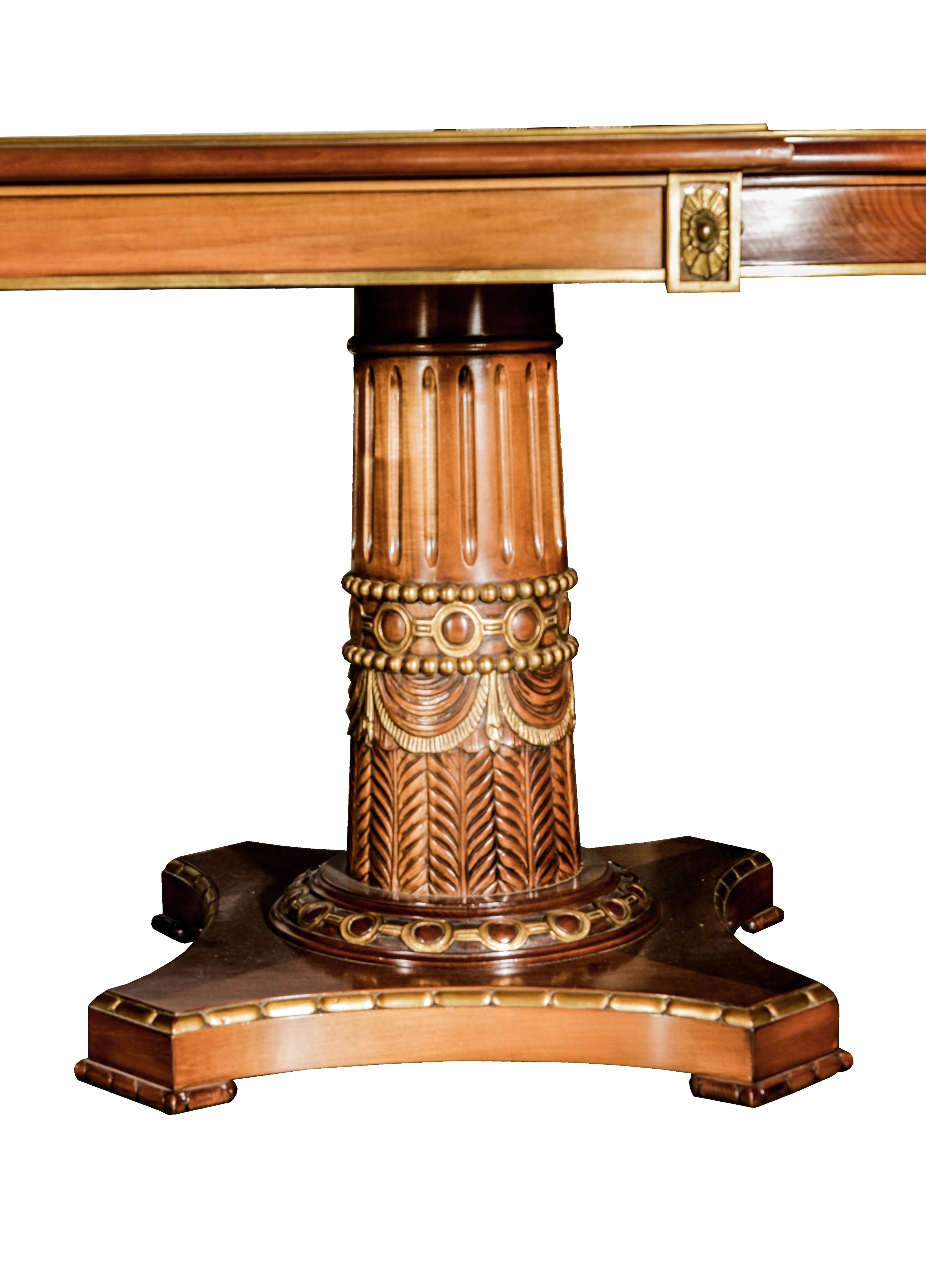 Excellent Neo-Classical Mahogany Dining Table and Ten Chairs