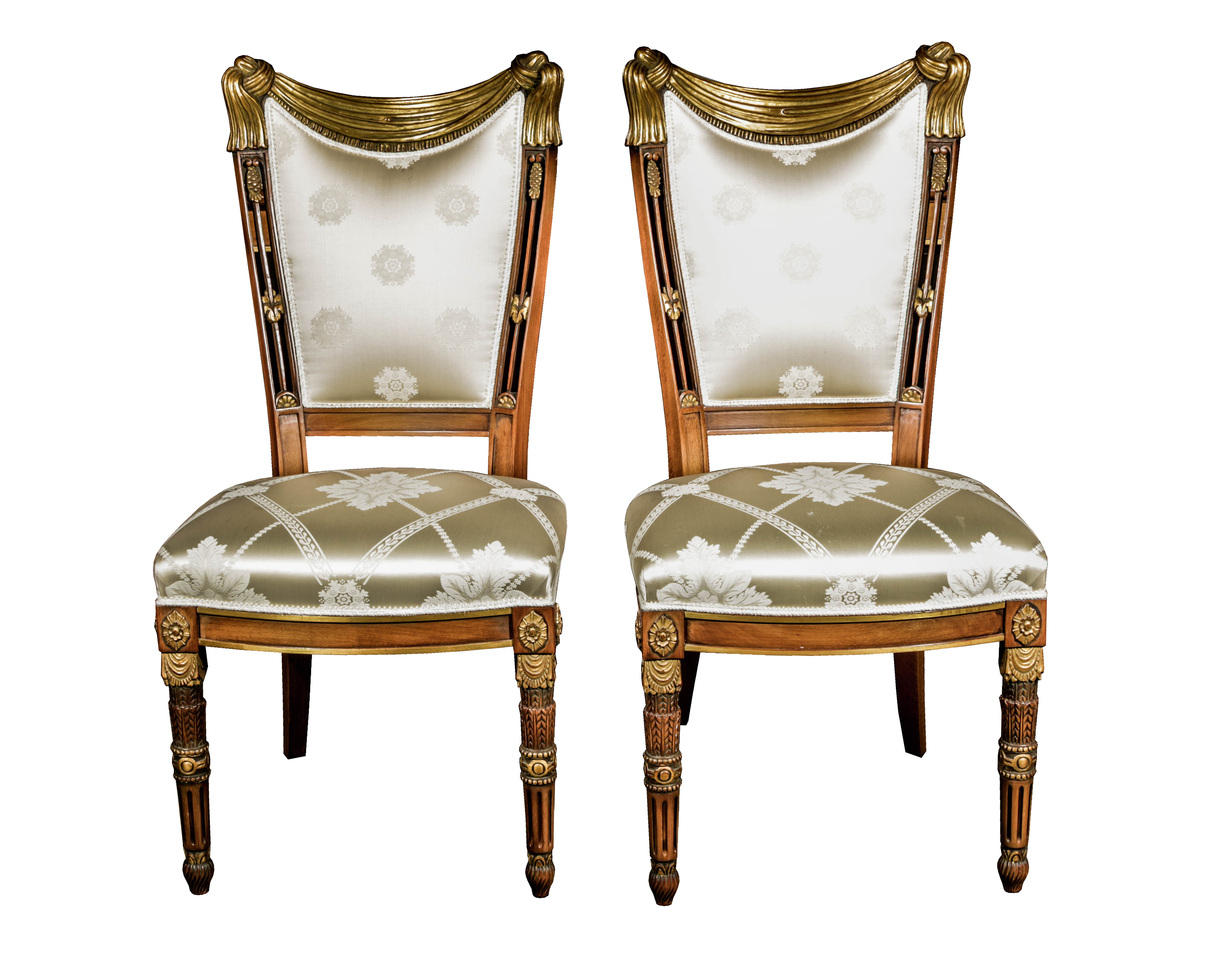 Excellent Neo-Classical Mahogany Dining Table and Ten Chairs