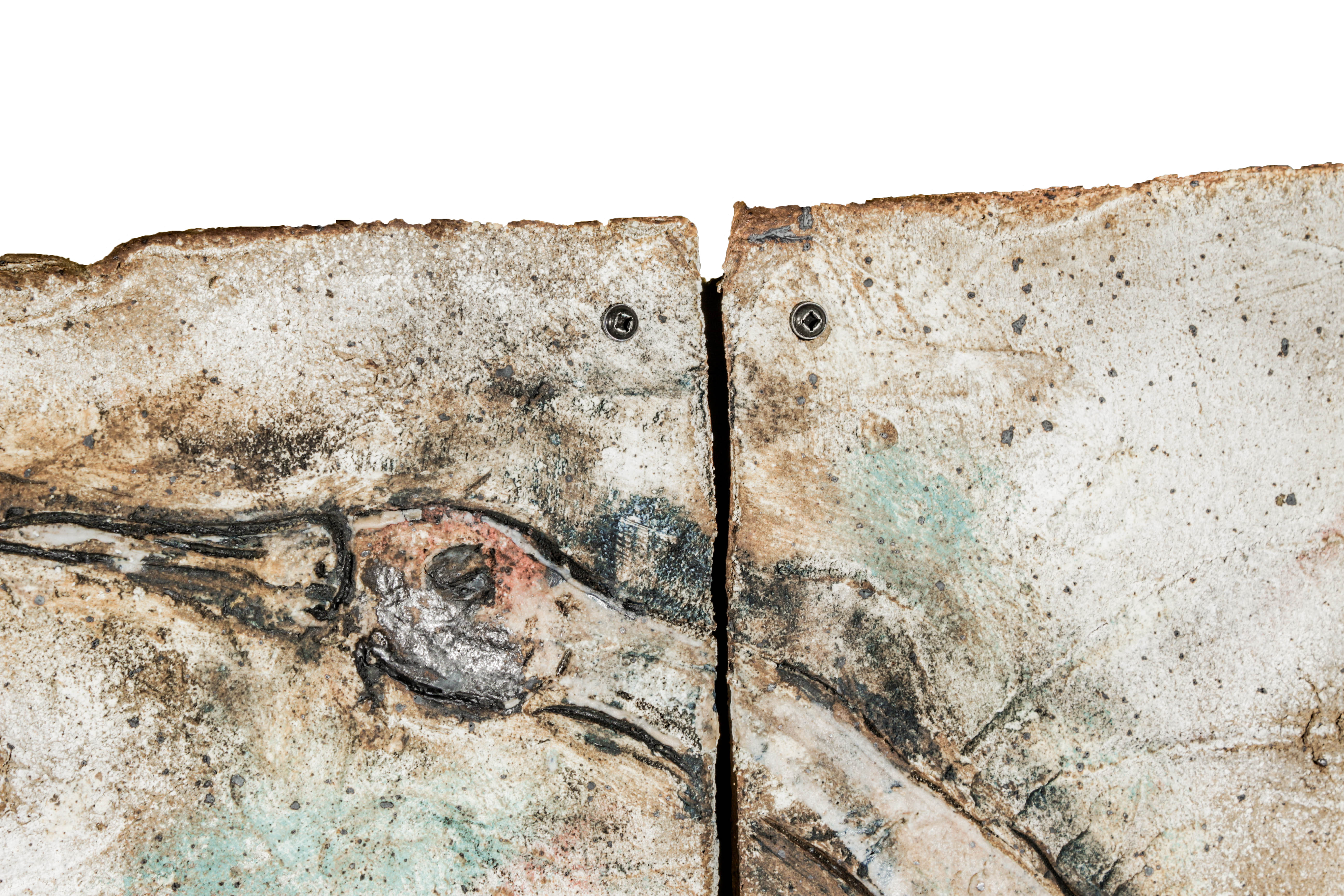 Matching Original Mixed Media Carvings